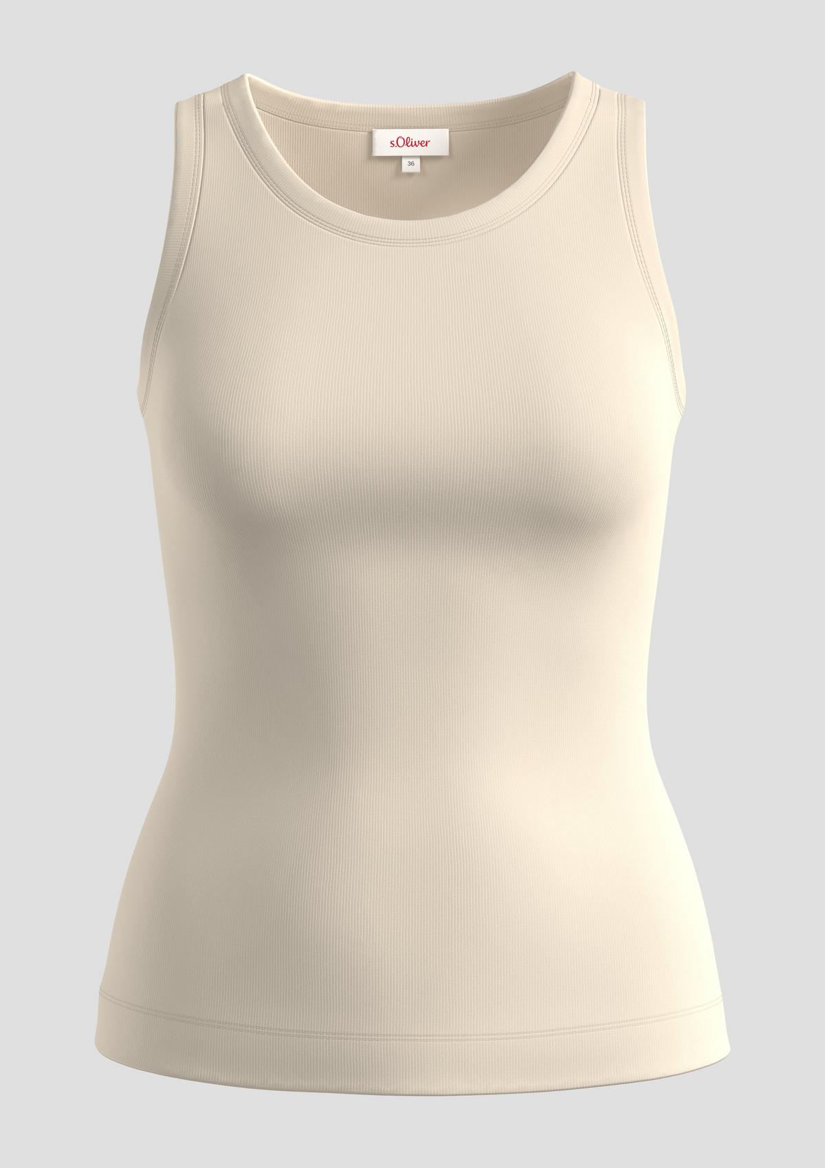 s.Oliver Sleeveless top with a ribbed texture