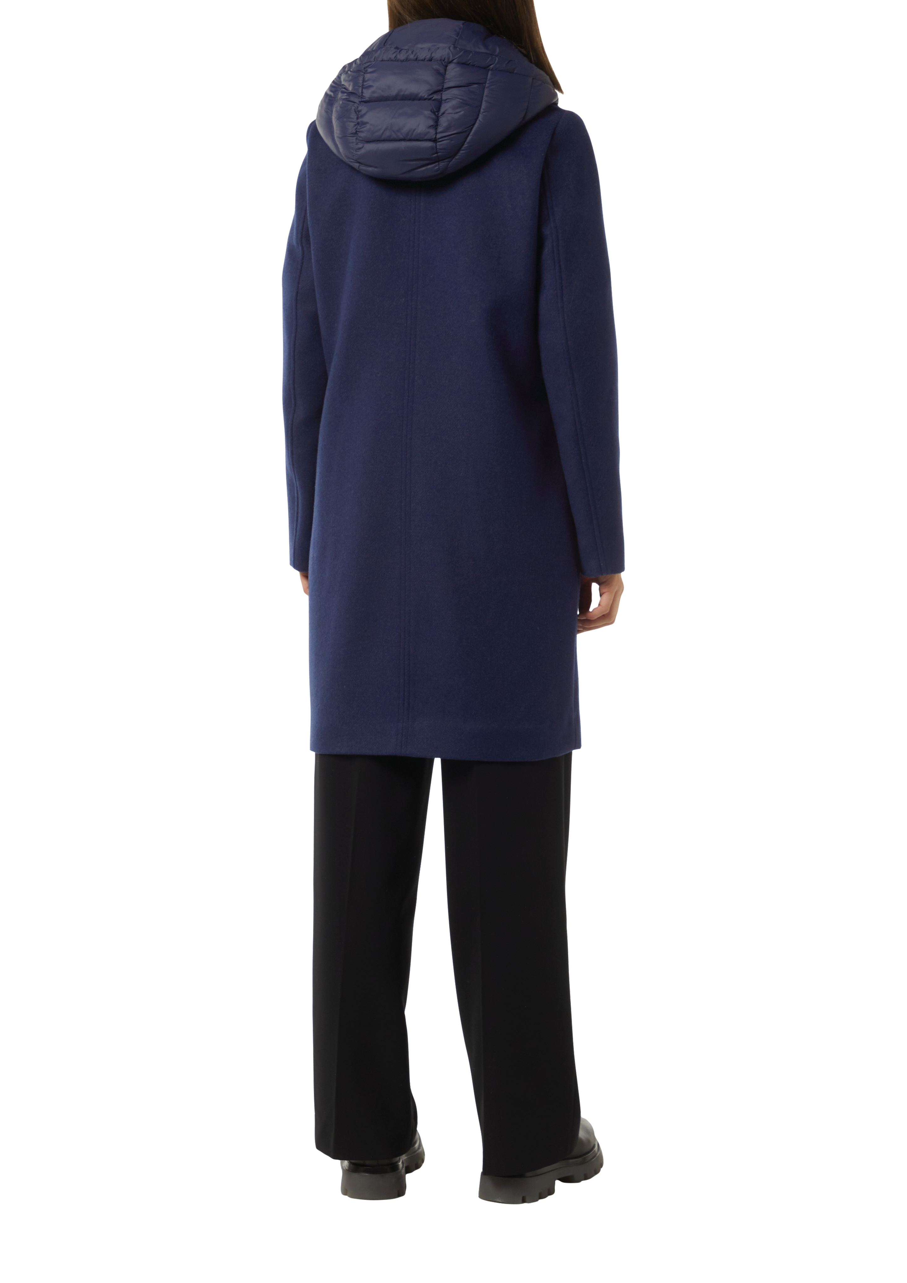 【BRICK】WOOLEN AMPLE LID COAT YOUI-GIFTS Women's Trench Coat Goth Wool Blend Pea Jacket