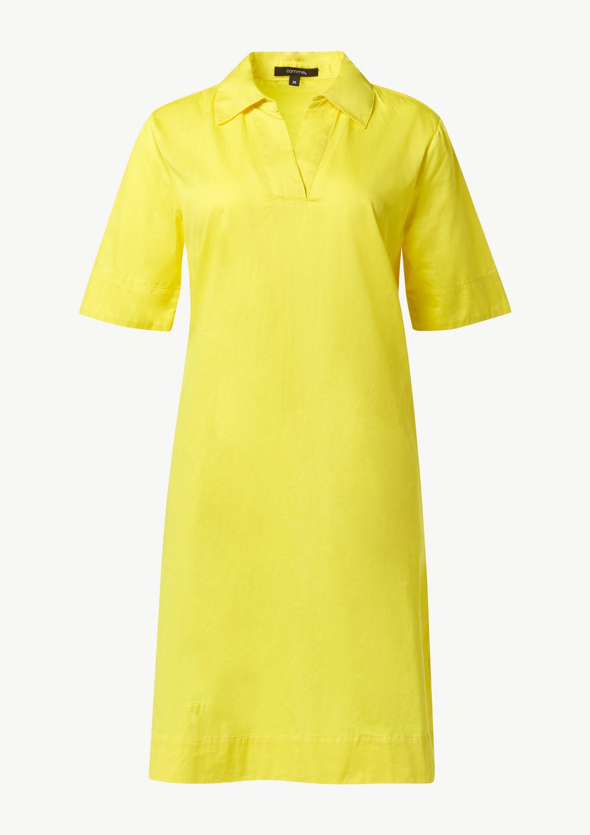 comma Kleid mit Tunika-Ausschnitt und Hemdkragen