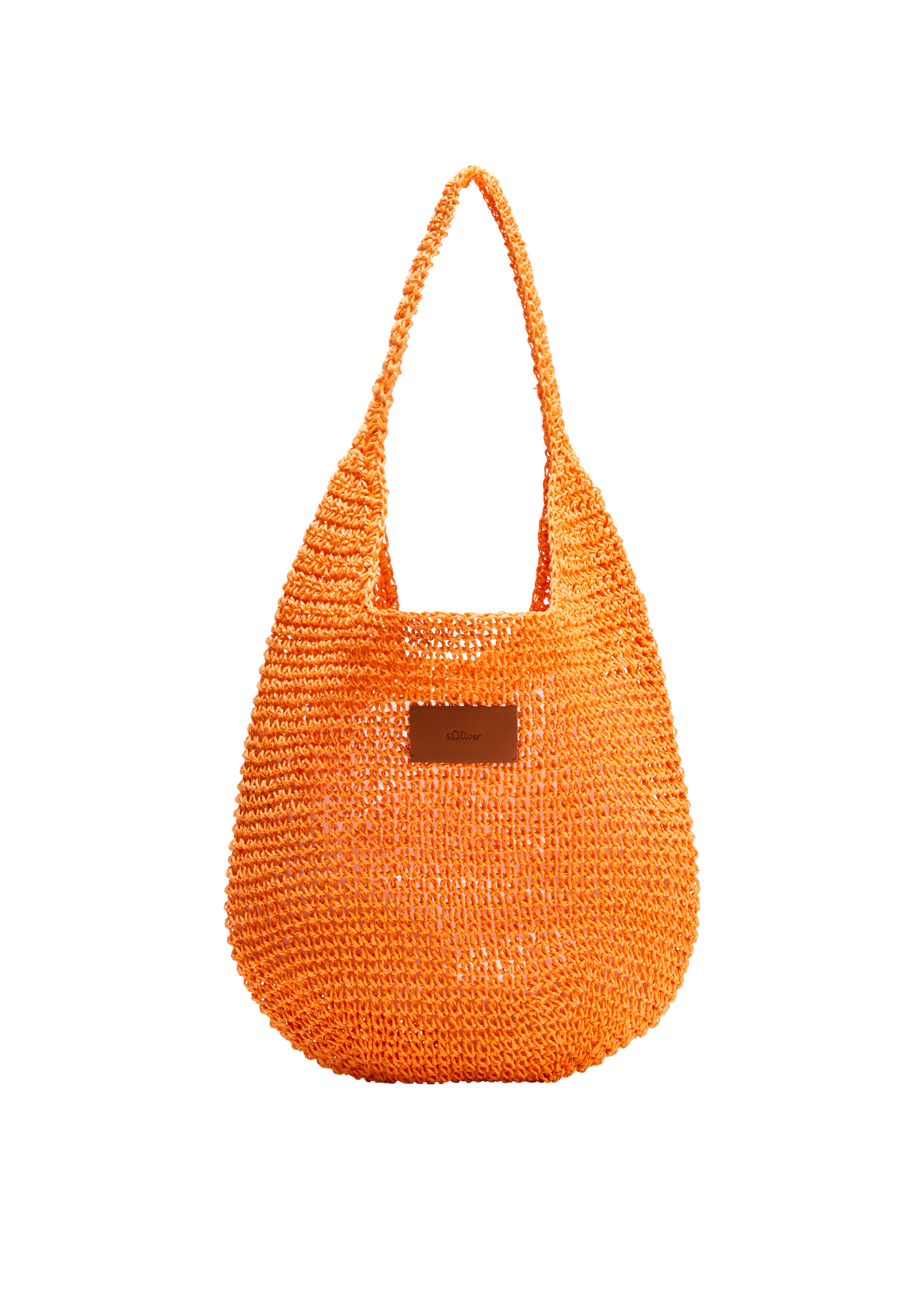 s.Oliver - Shopper in Bast-Optik, Damen, Orange