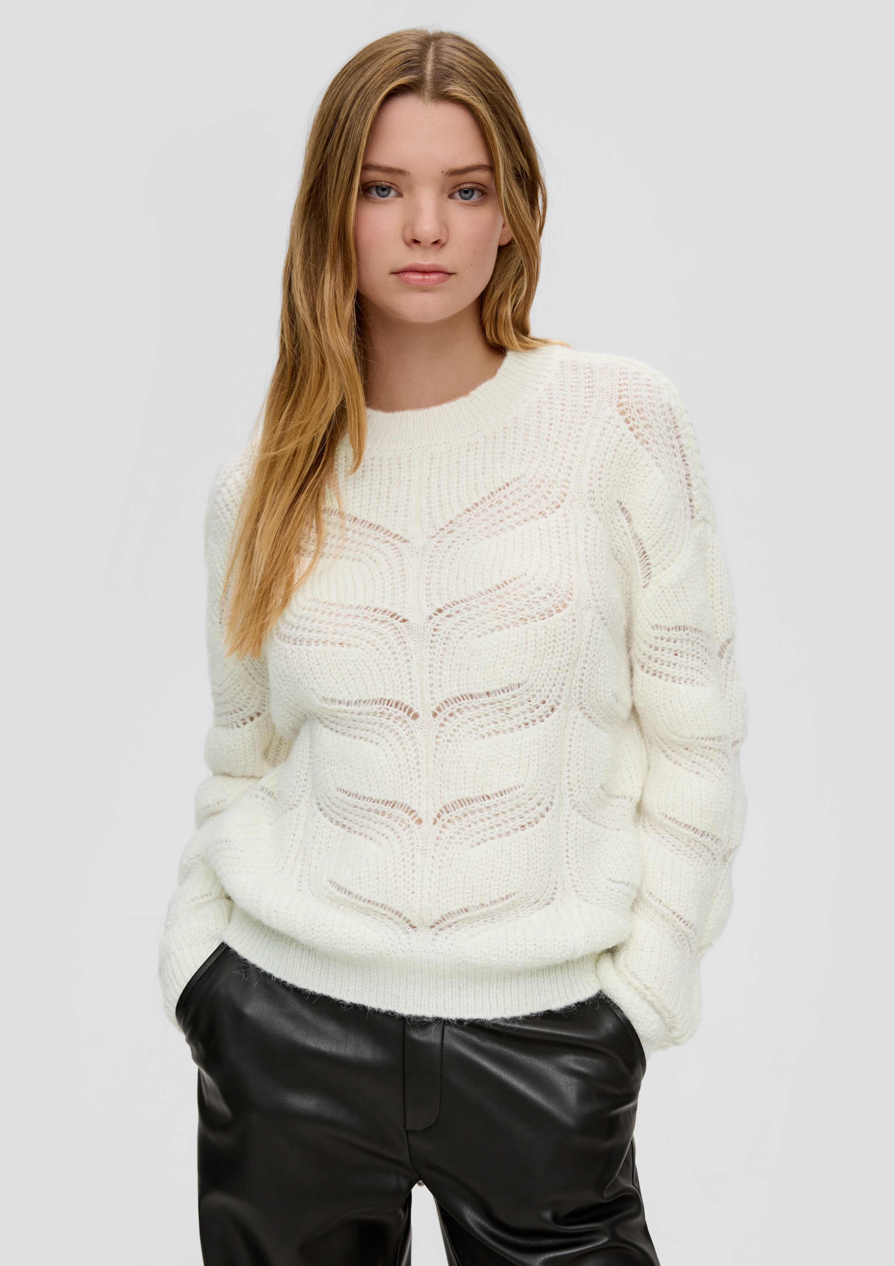 S.Oliver Strickpullover mit Zopfmuster