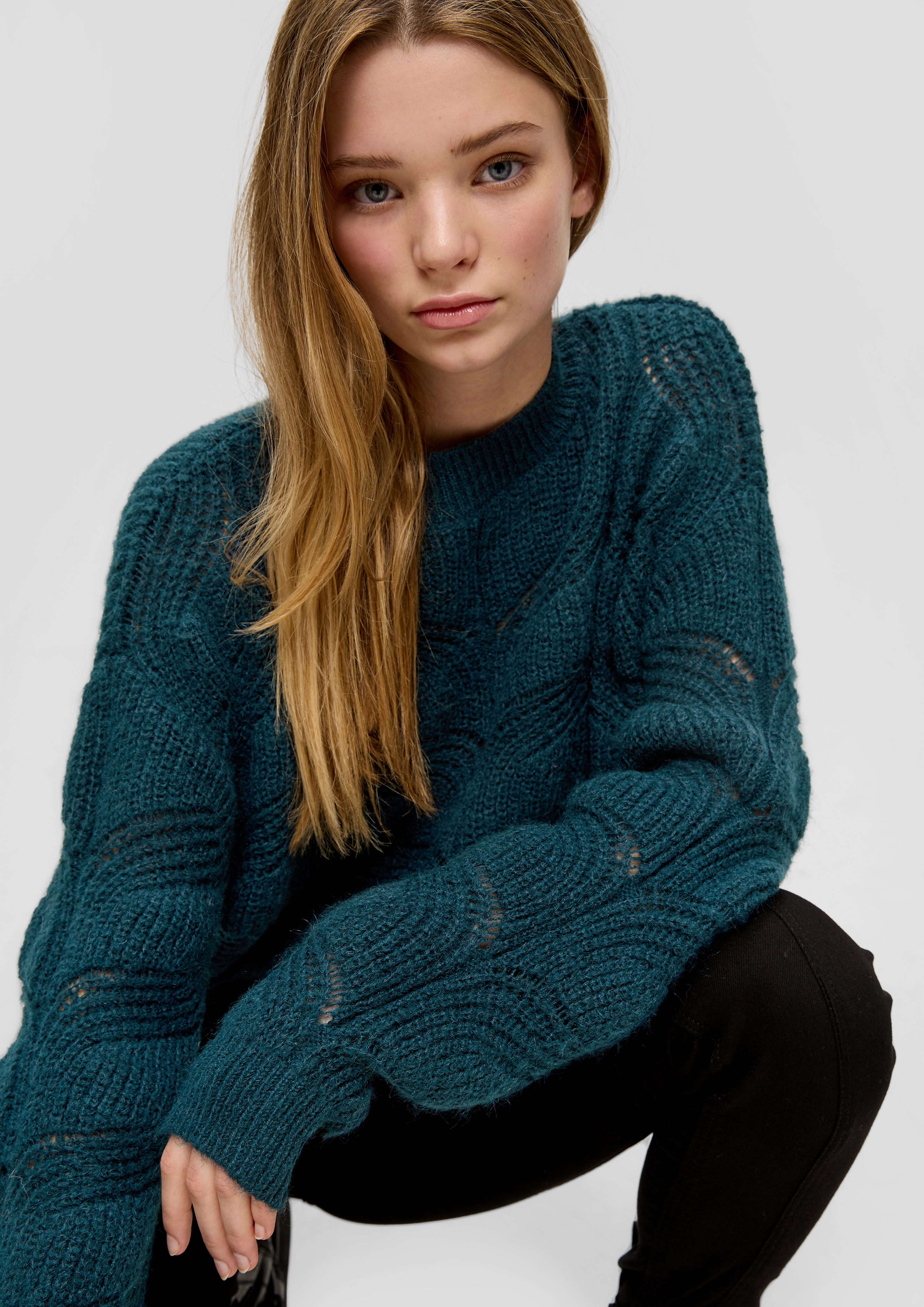 S.Oliver Strickpullover mit Zopfmuster