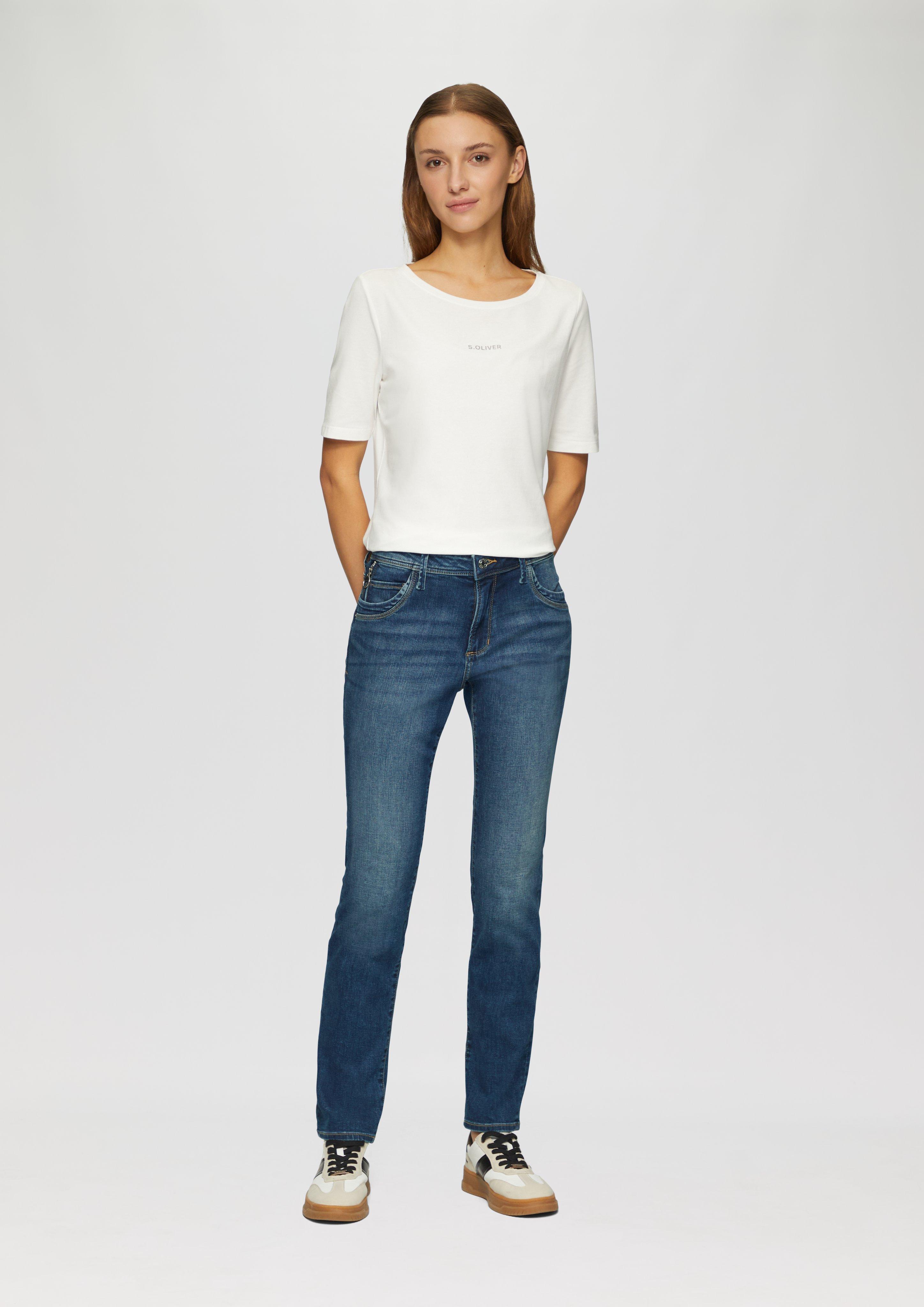 S.Oliver Jeans Betsy / Slim Fit / Mid Rise / Slim Leg / mit Zipp-Detail