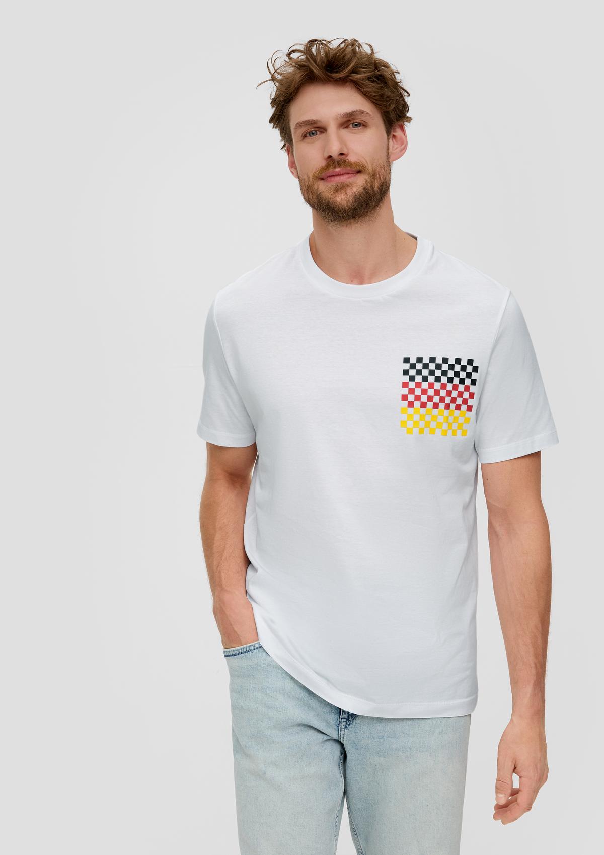 s.Oliver Baumwoll-T-Shirt mit Front- und Rücken-Print