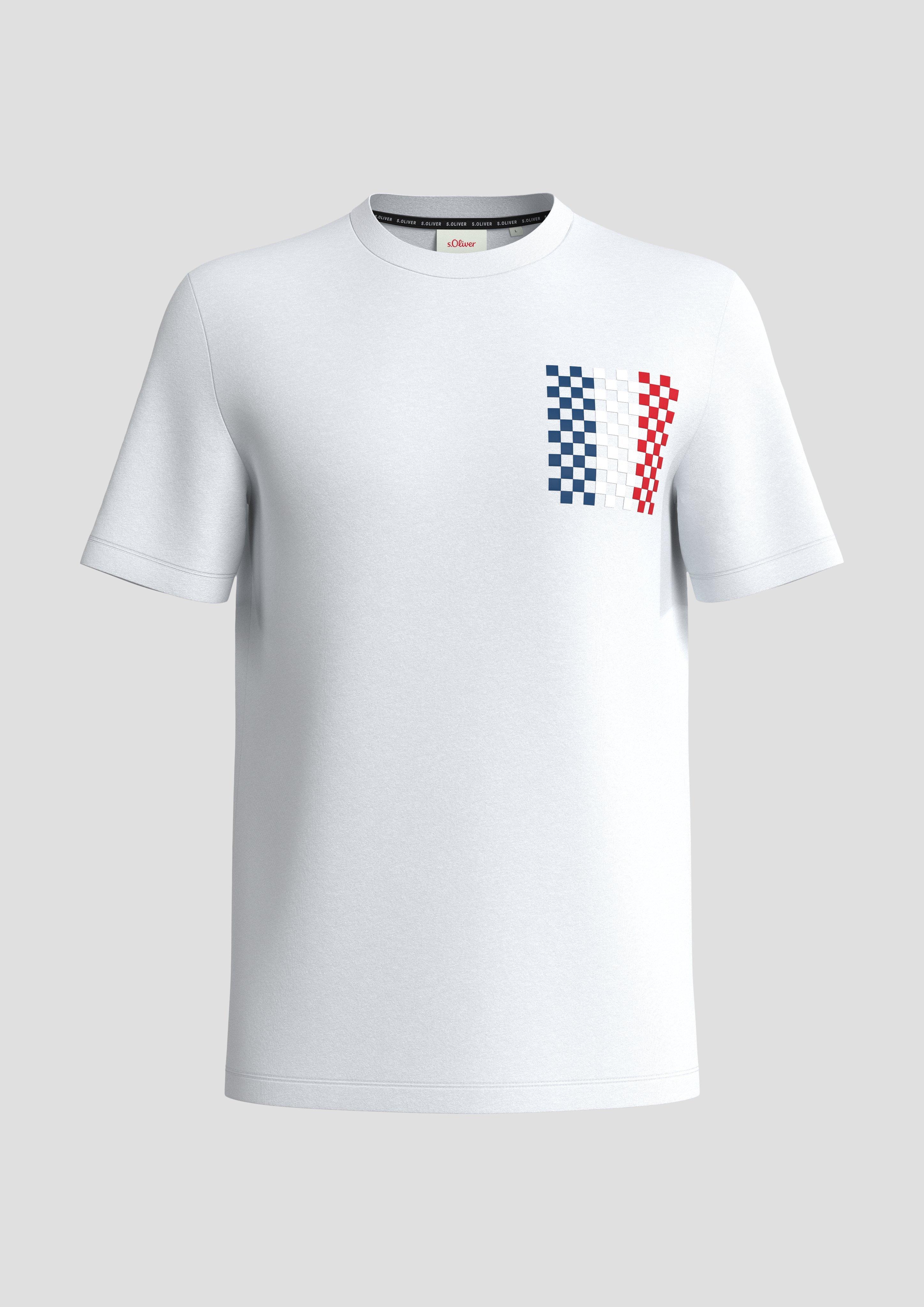 Thumbnail - s.Oliver - Unisex Baumwoll-T-Shirt mit EM-Print, Herren, weiß
