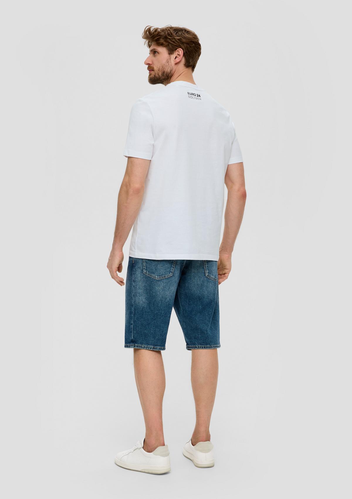 s.Oliver T-shirt en coton à imprimé sur le devant et au dos