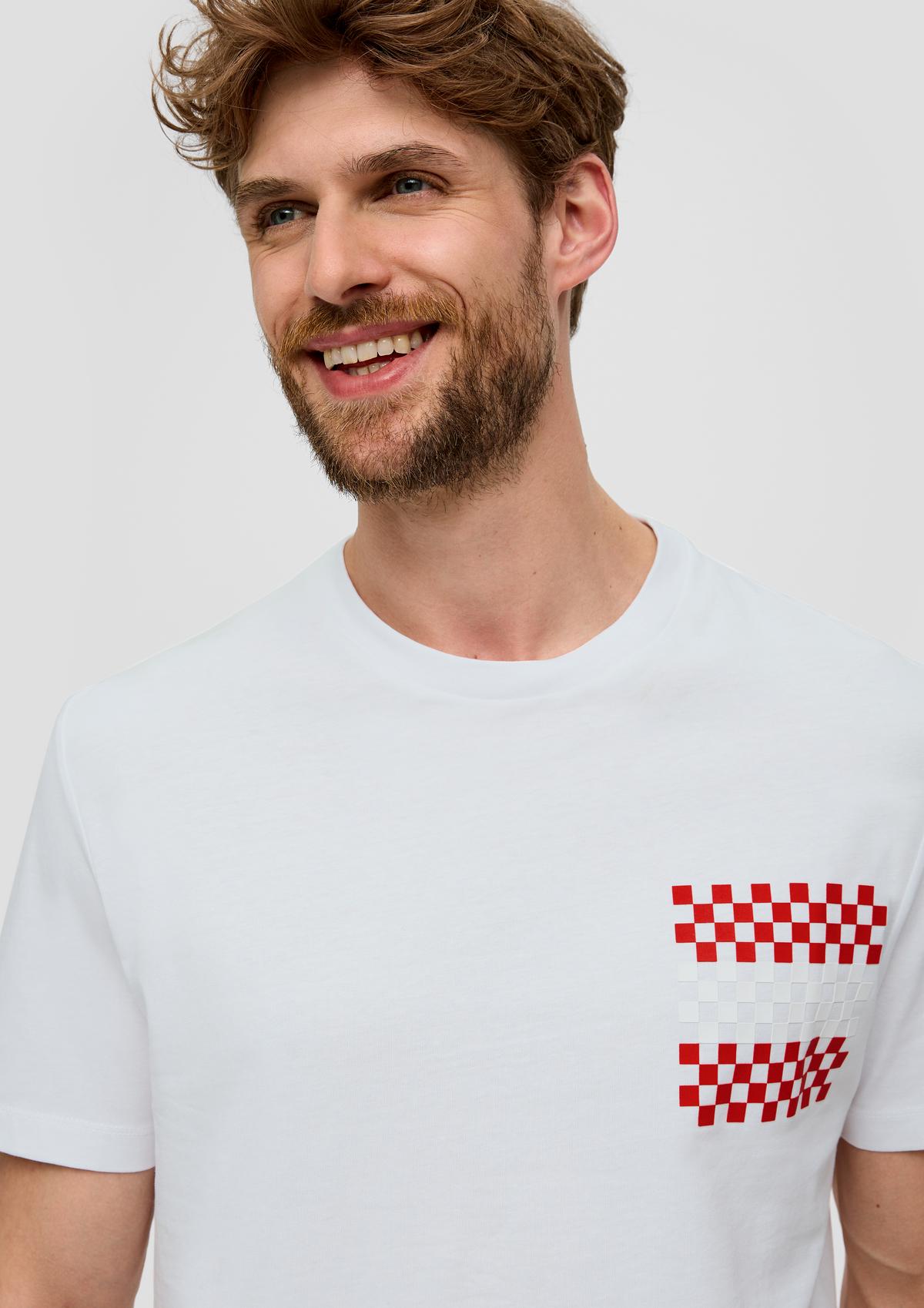 s.Oliver T-shirt en coton à imprimé sur le devant et au dos