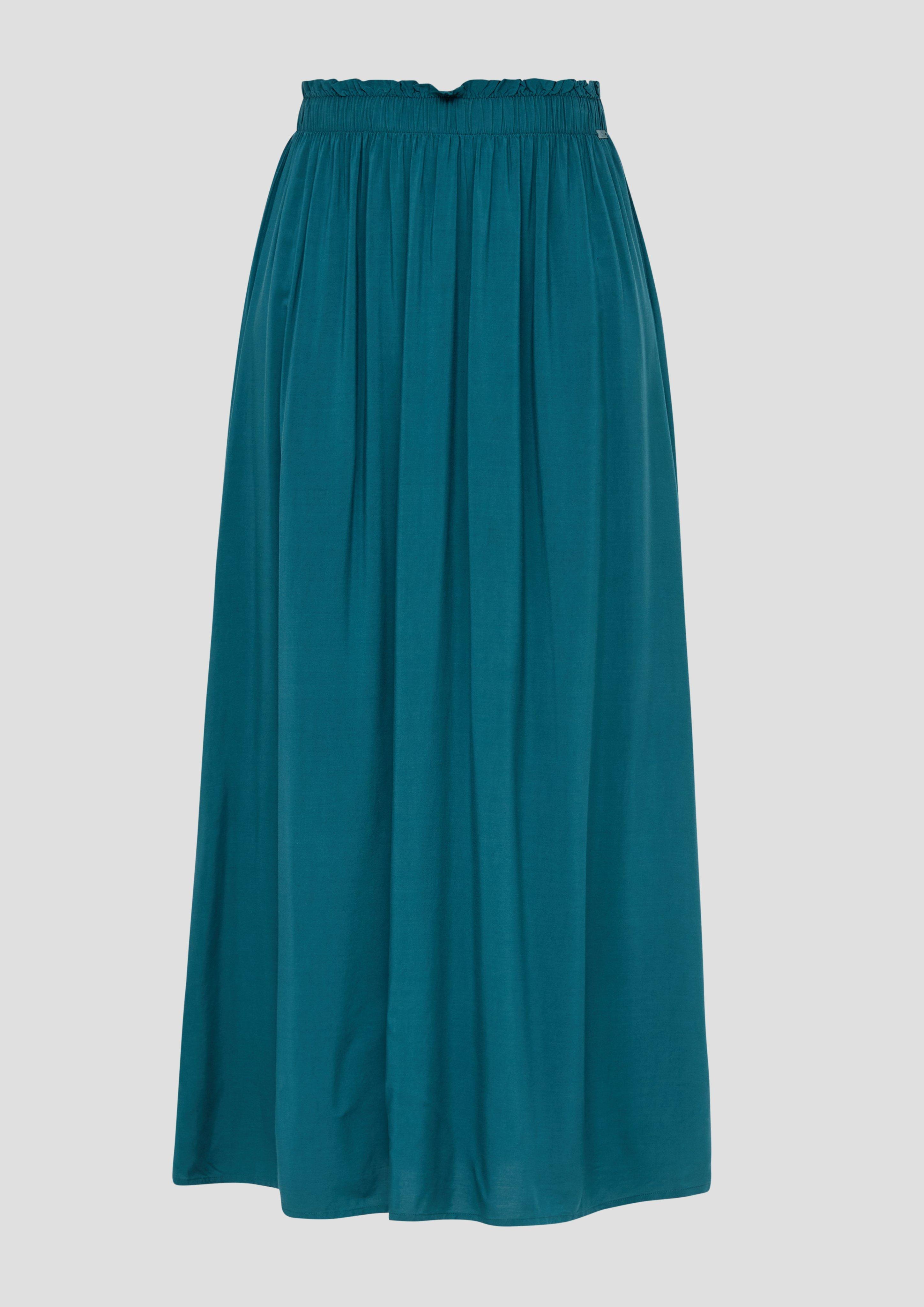 Thumbnail - QS - Midi-Rock aus Viskose, Damen, Blau