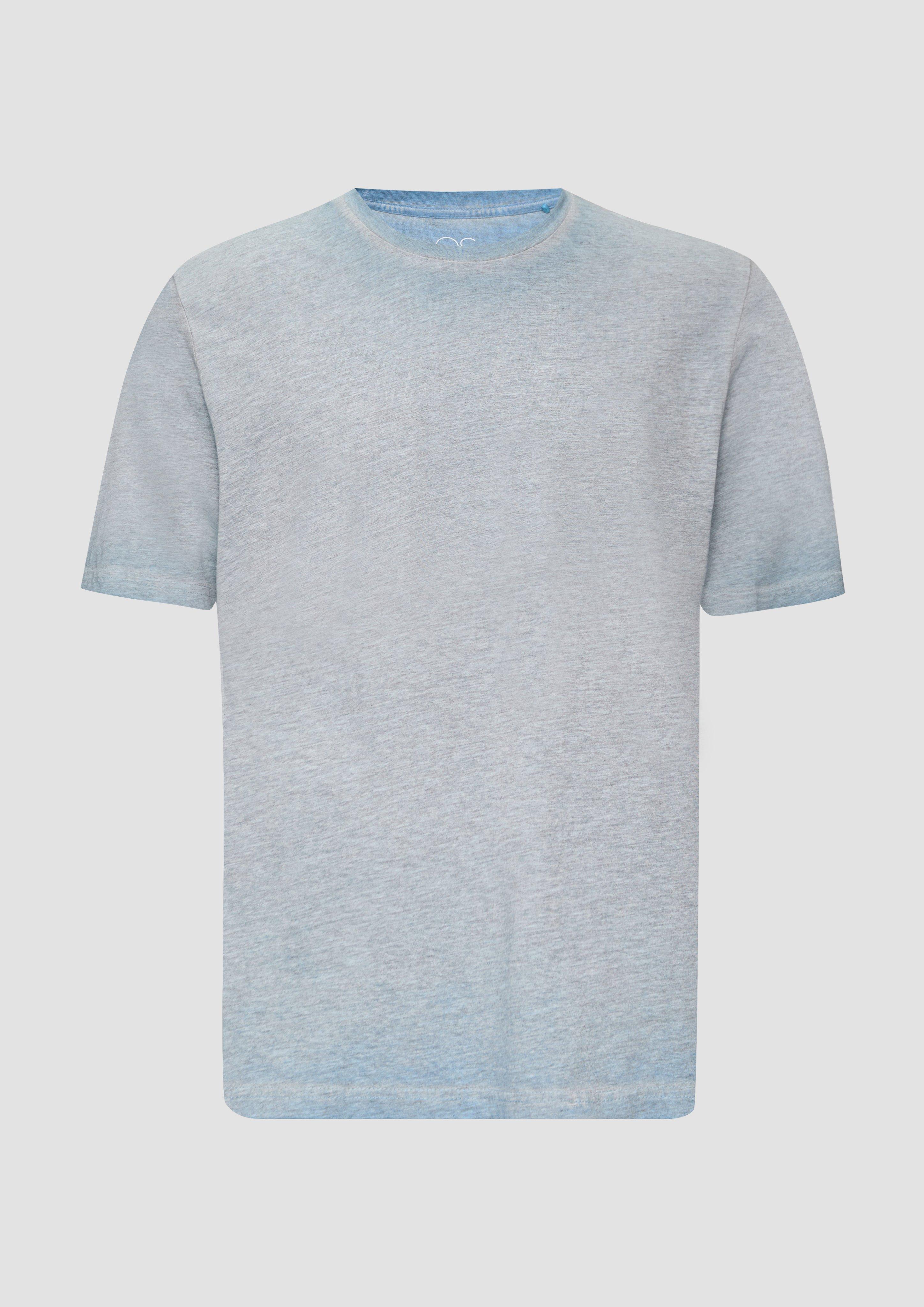 QS - T-Shirt aus Baumwollmix mit Wascheffekt, Herren, blau