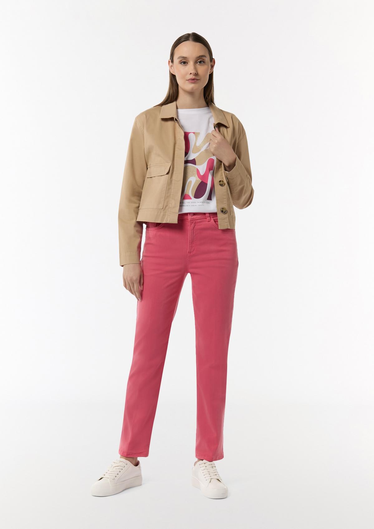 comma Slim fit: trousers with a flared leg