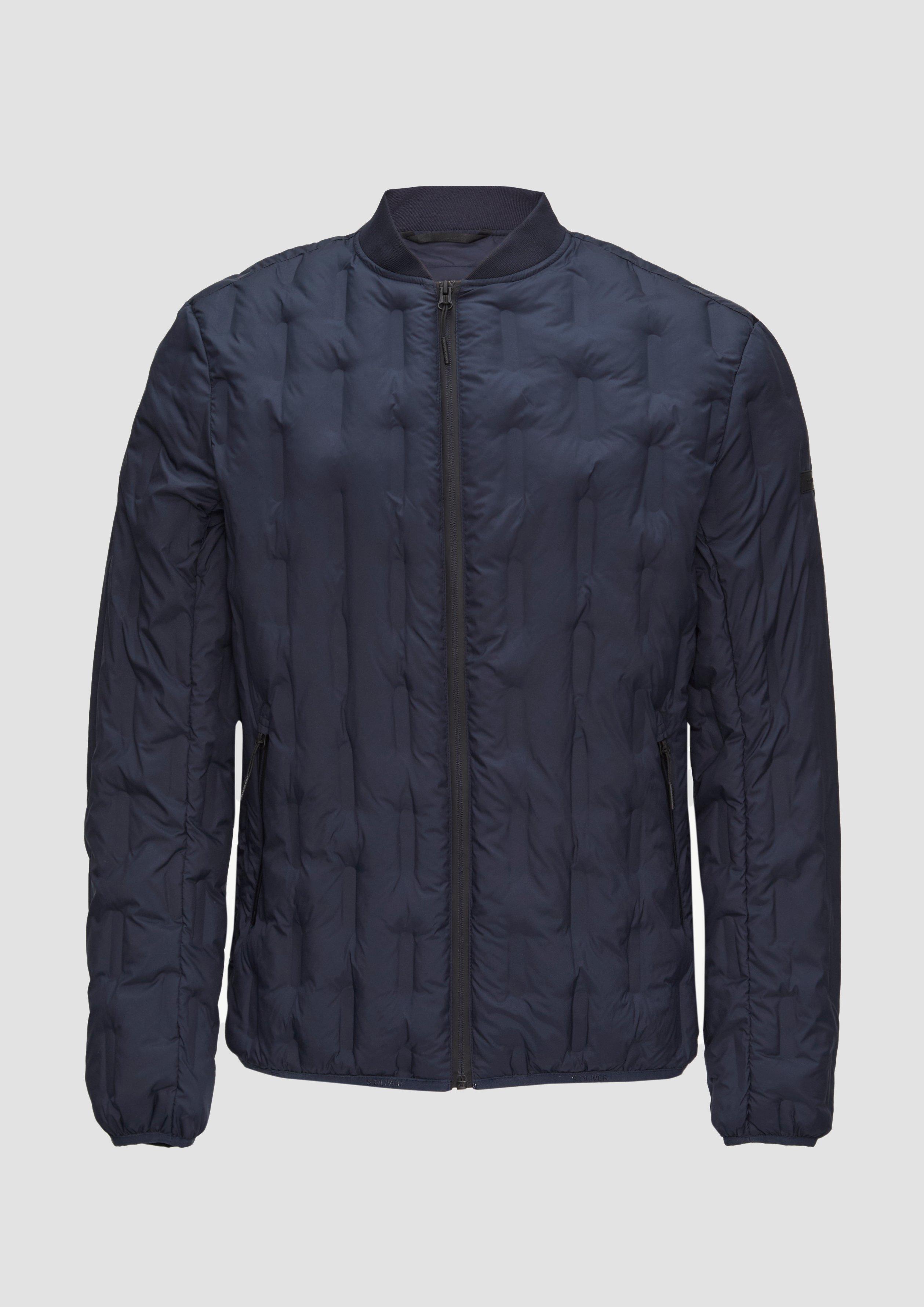 s.Oliver - Leichte Steppjacke mit Strickkragen, Herren, blau