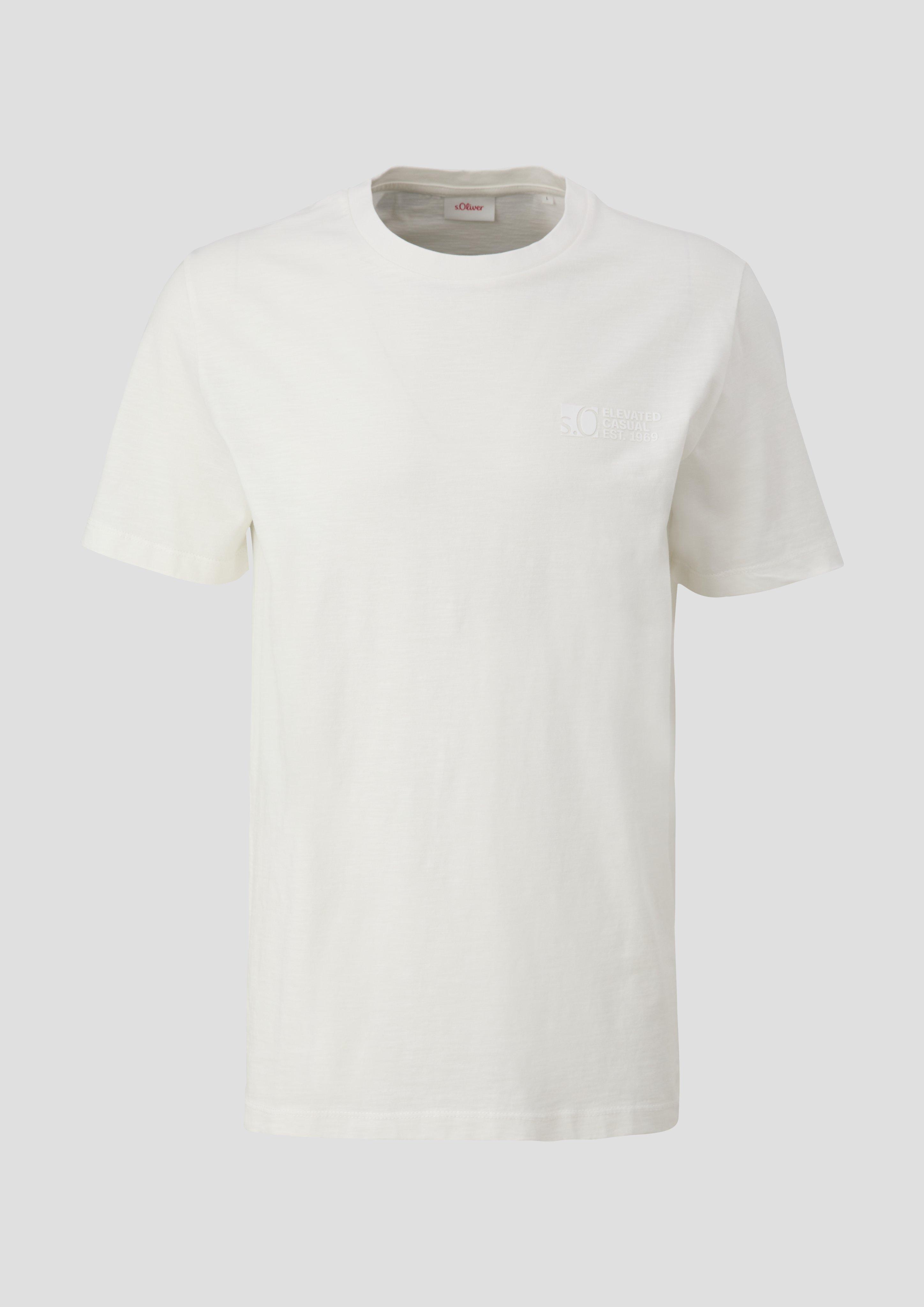 s.Oliver Baumwollshirt mit Logo-Print