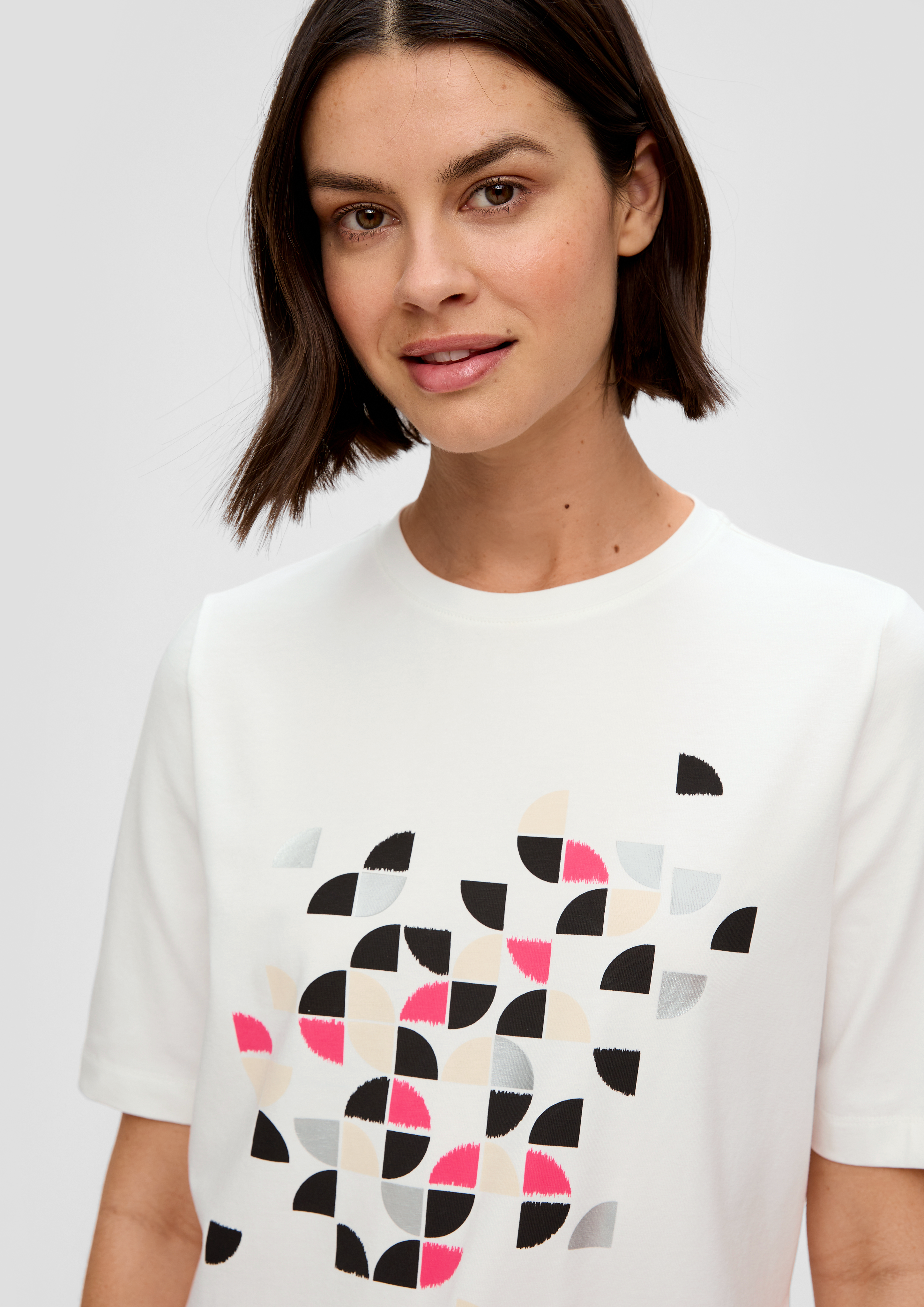 T-shirt Femme S.Oliver - Couleur écru, Taille 34, Coupe Classique, Matière Douce