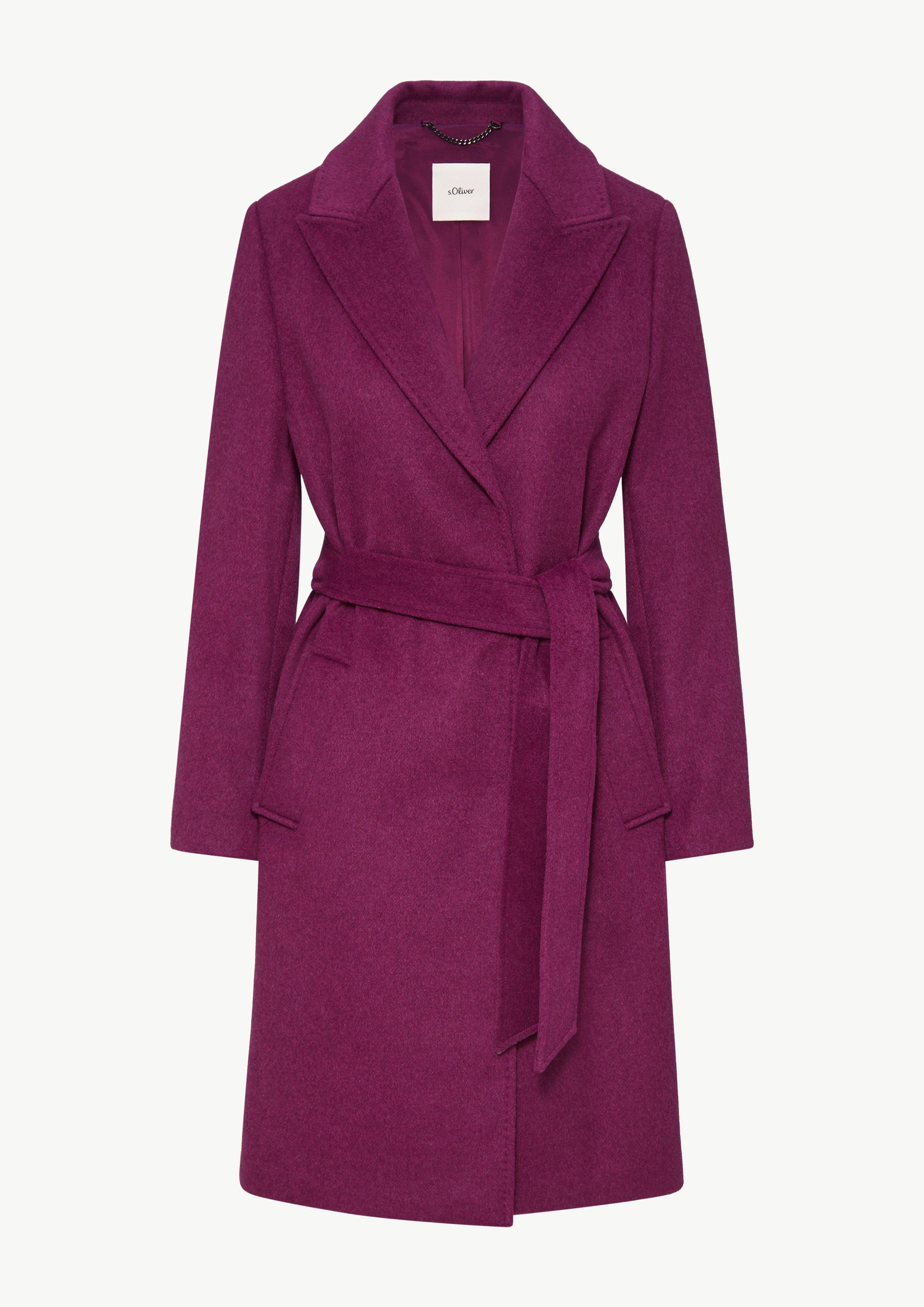 wool coat tie belt