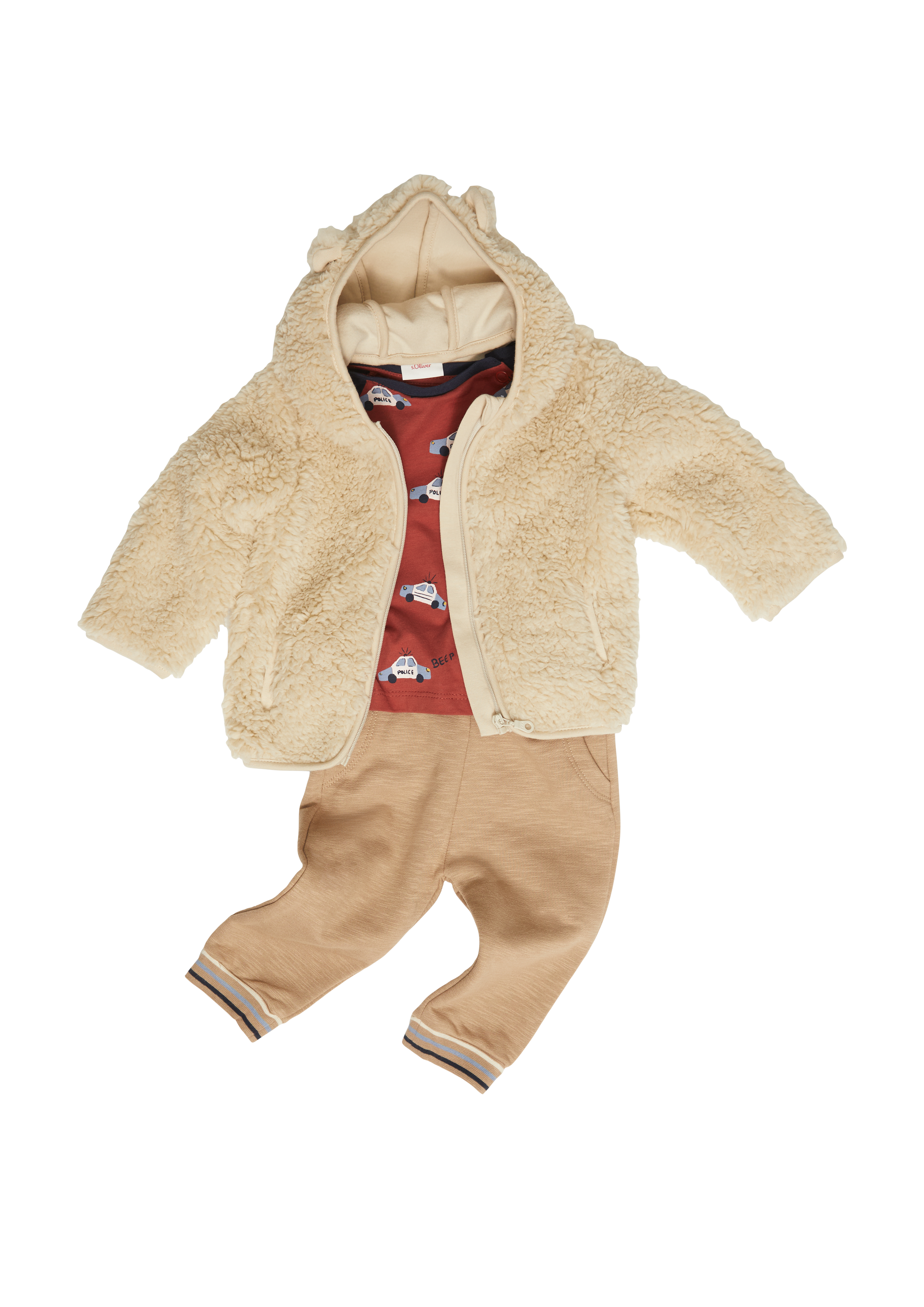 Plush jacket with ears