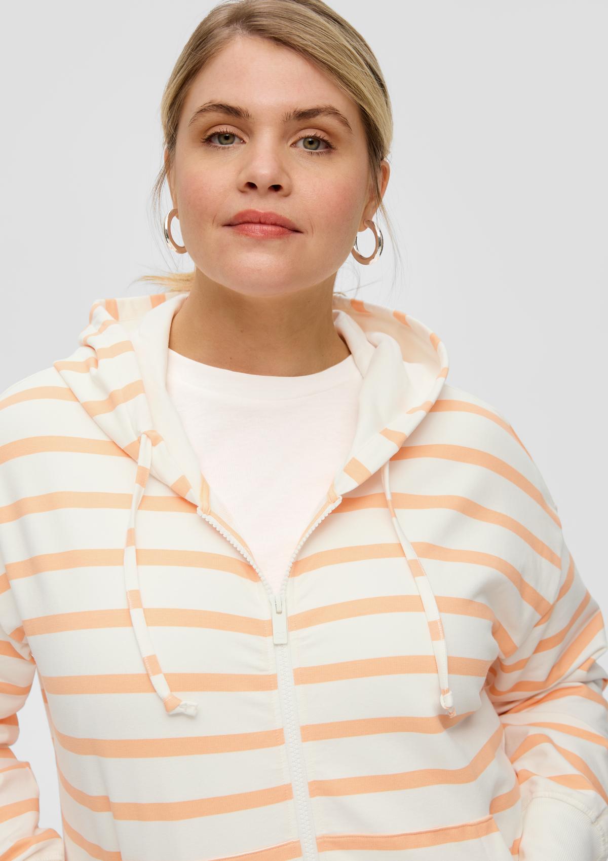 s.Oliver Striped hoodie in a boxy fit
