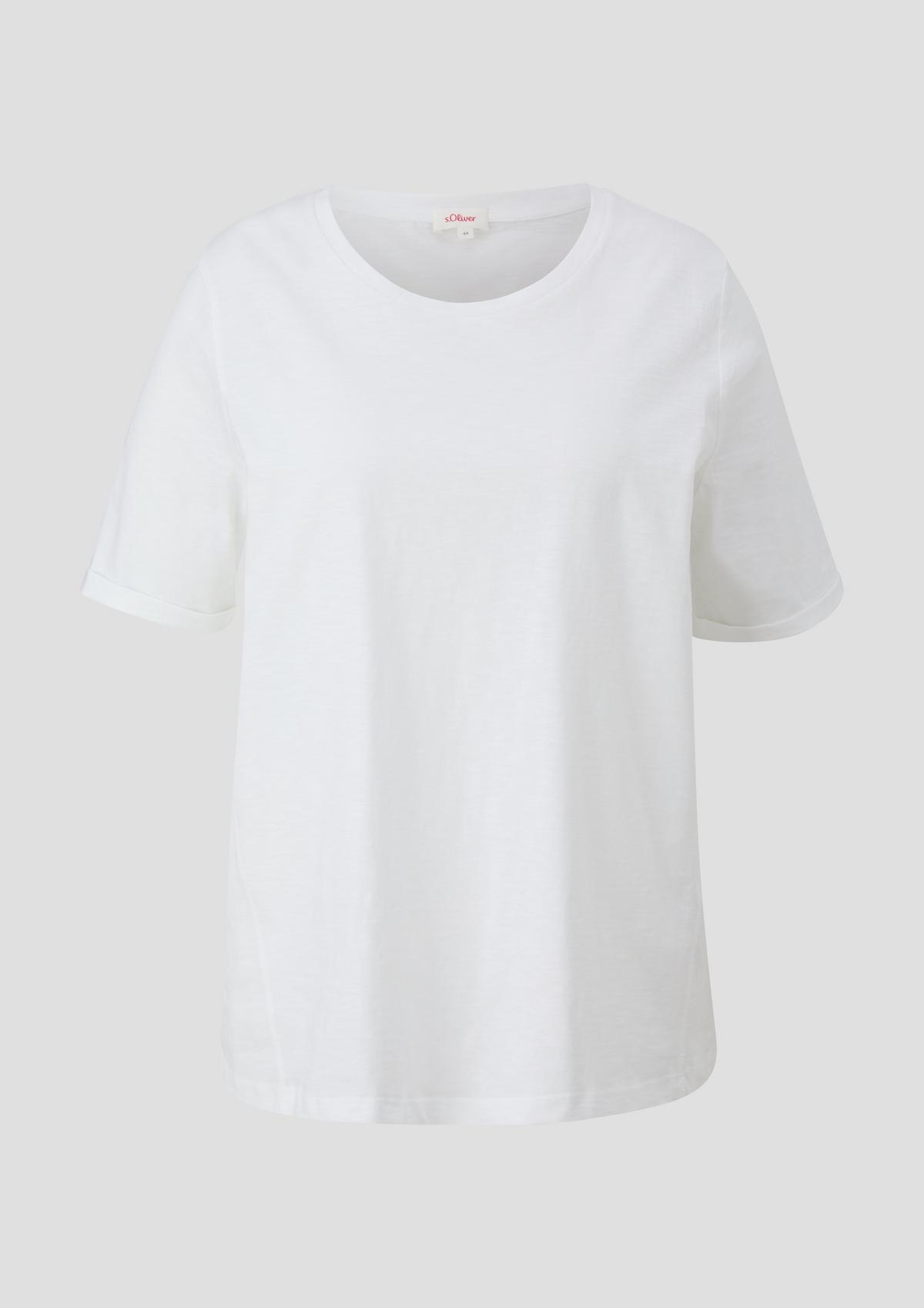 s.Oliver T-Shirt mit Umschlag am Ärmel