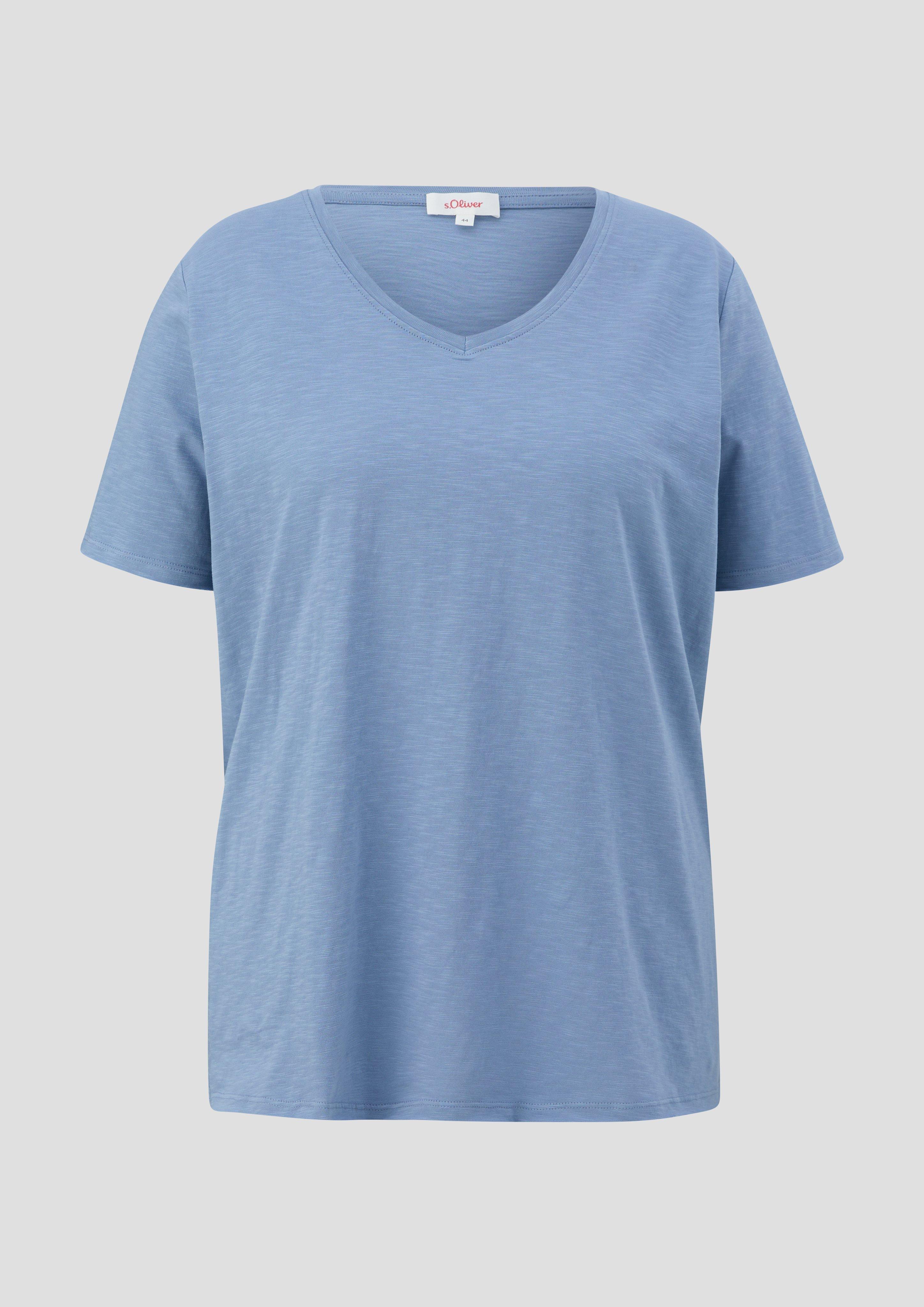 s.Oliver T-Shirt mit V-Ausschnitt
