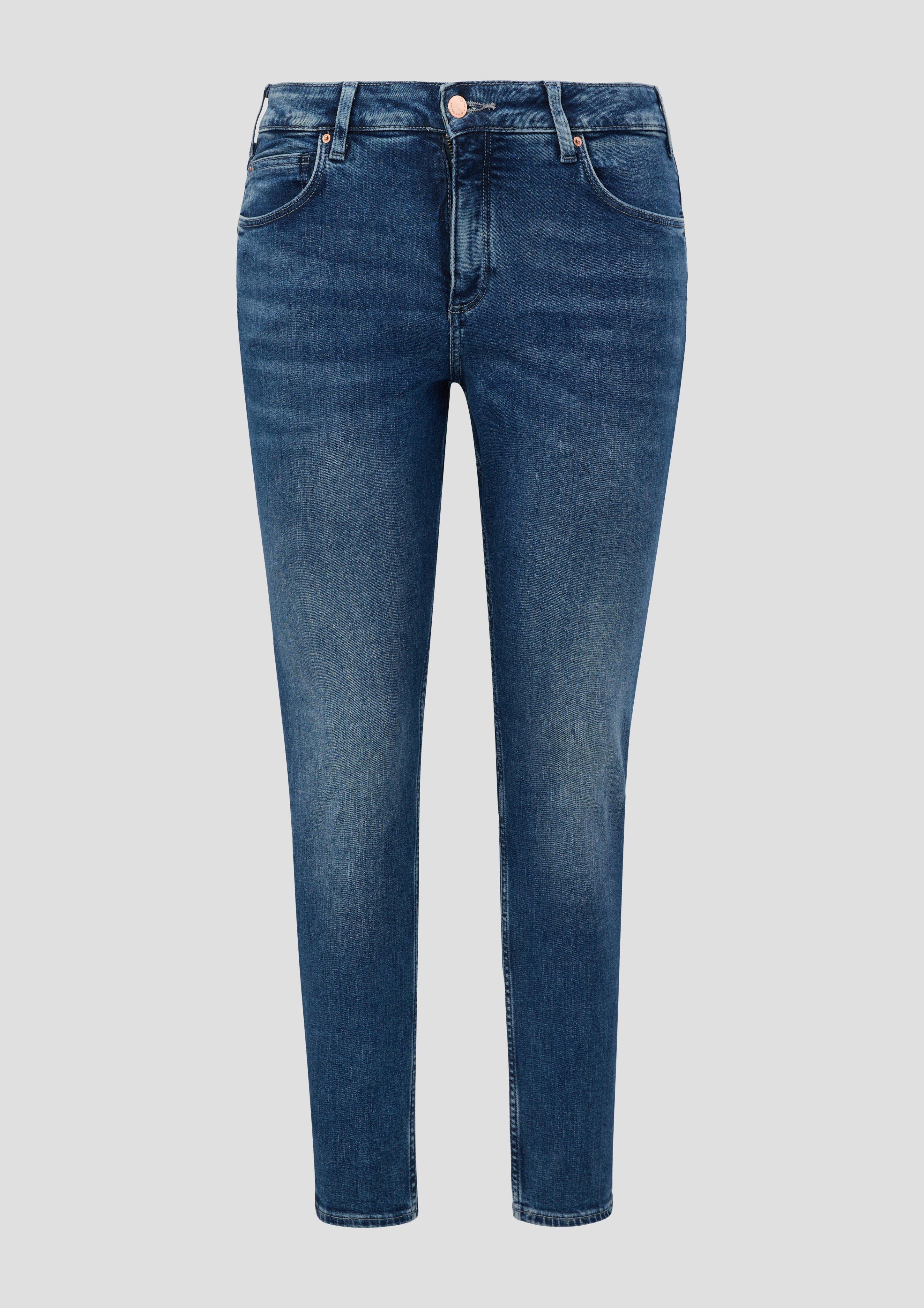 QS - Jeans / Mid Rise / Skinny Leg, Damen, blau