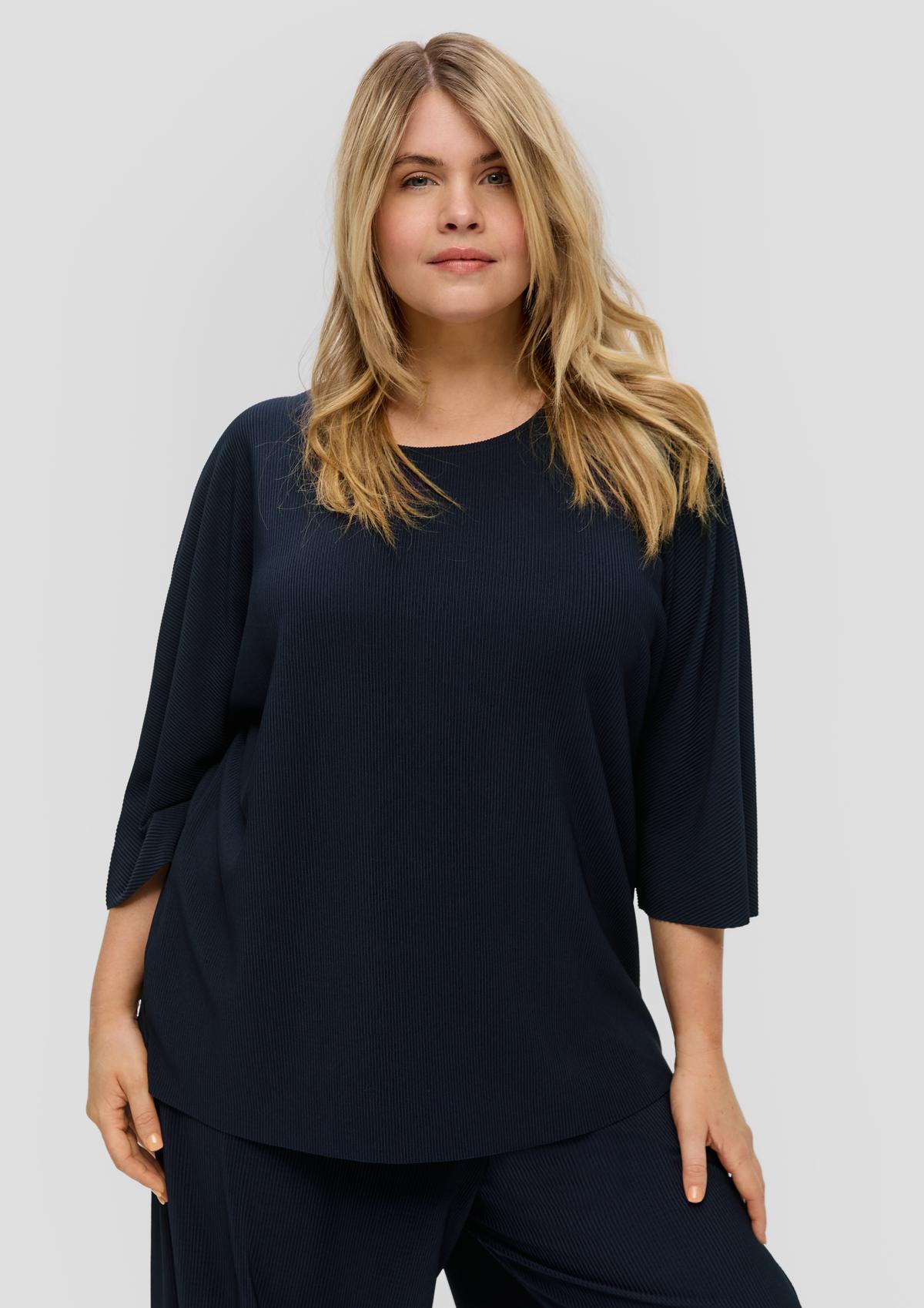 Pleated jersey top