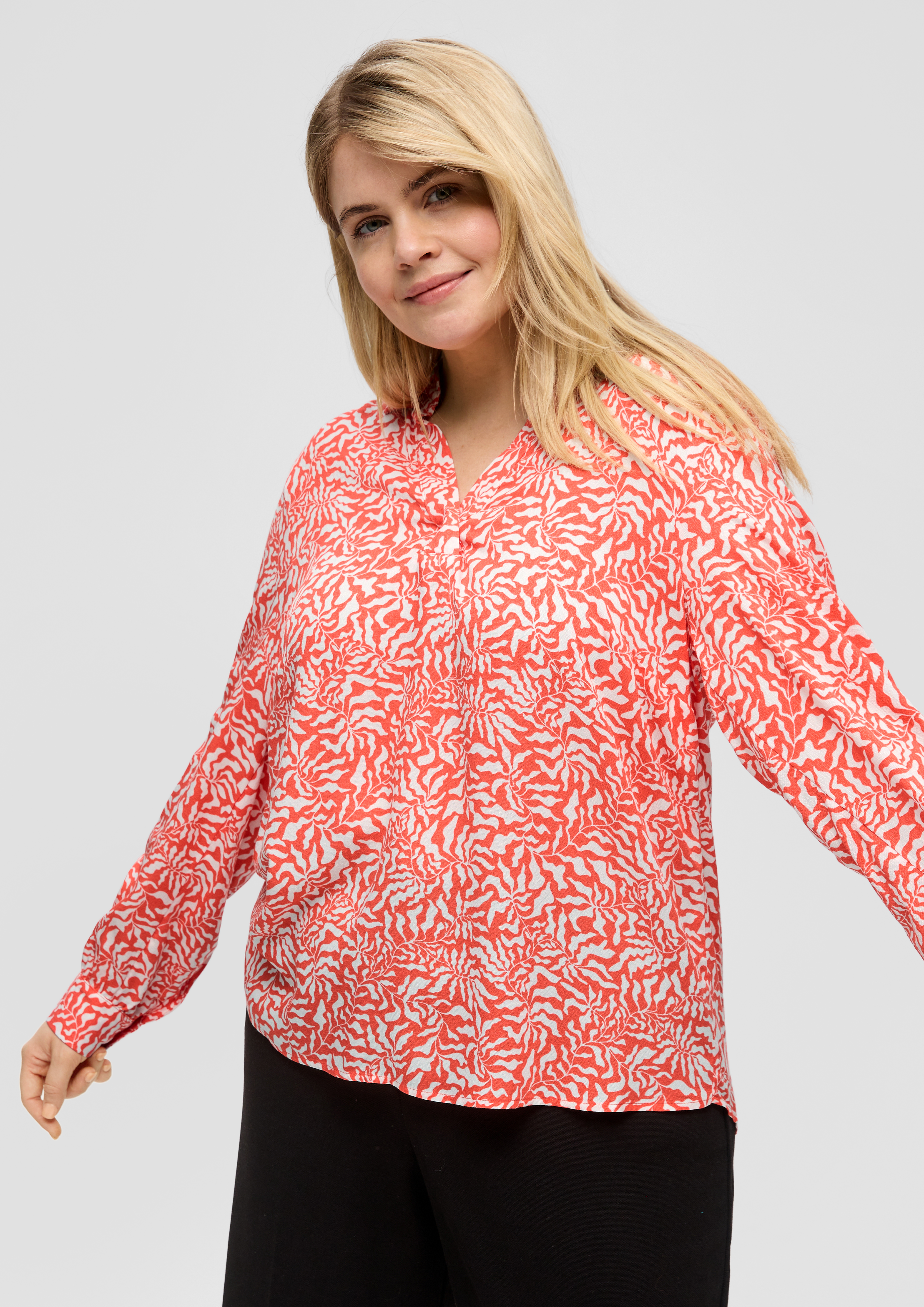 S.Oliver Viskosebluse mit All-over-Print