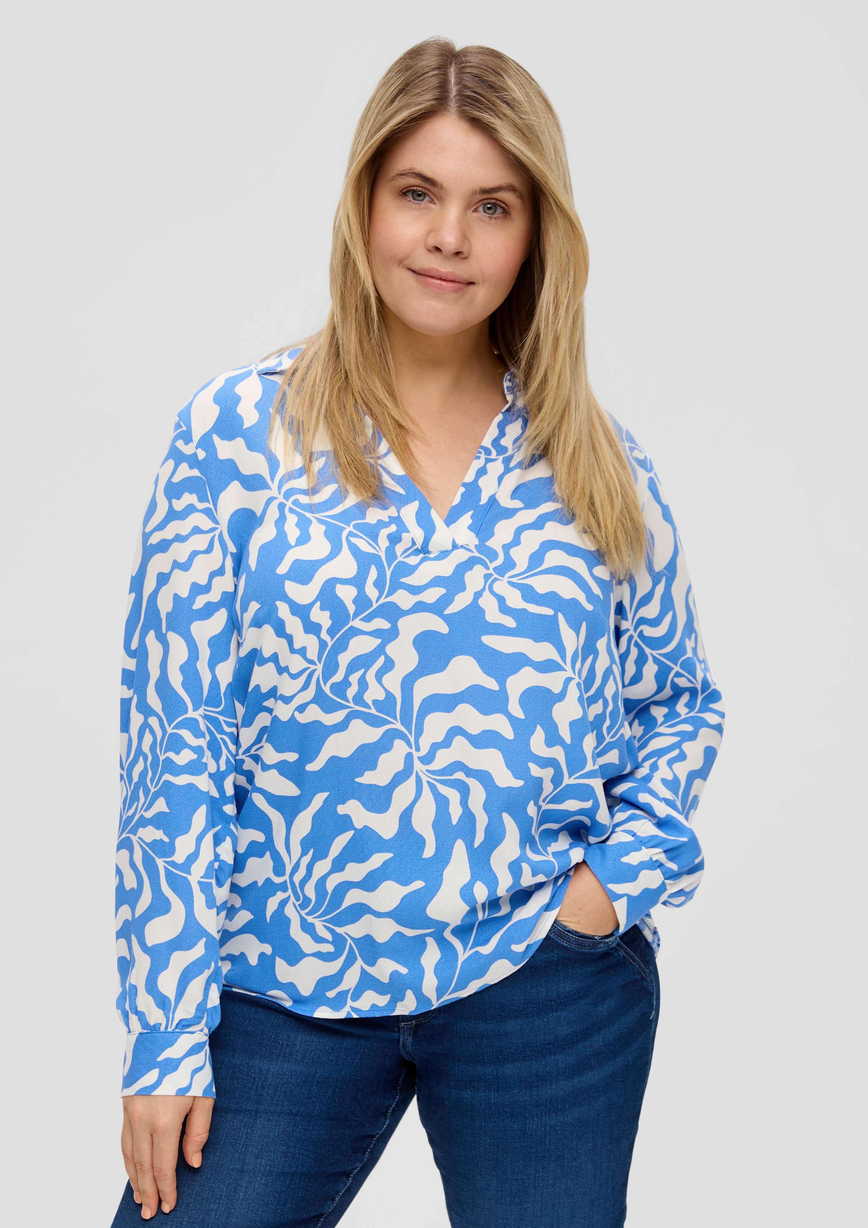 S.Oliver Viskosebluse mit All-over-Print