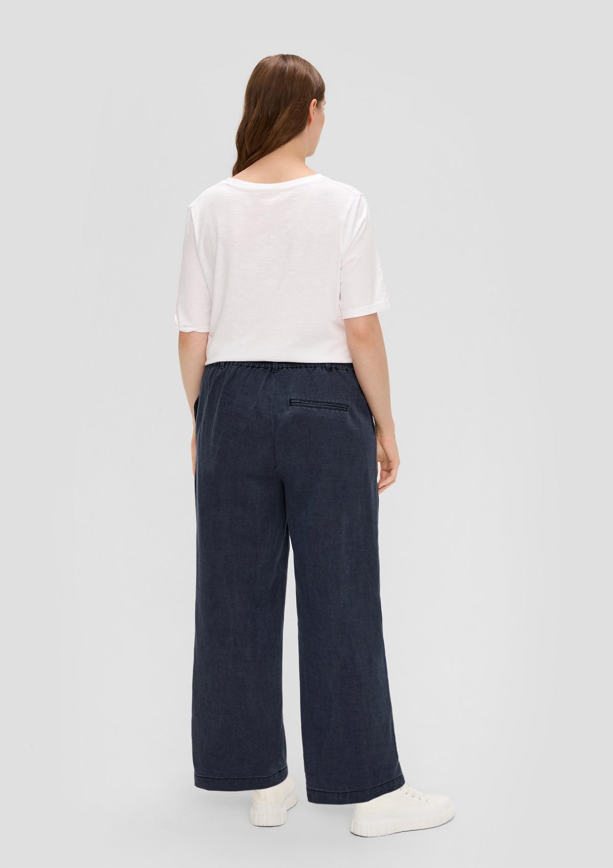 s.Oliver Twill trousers with an elasticated waistband