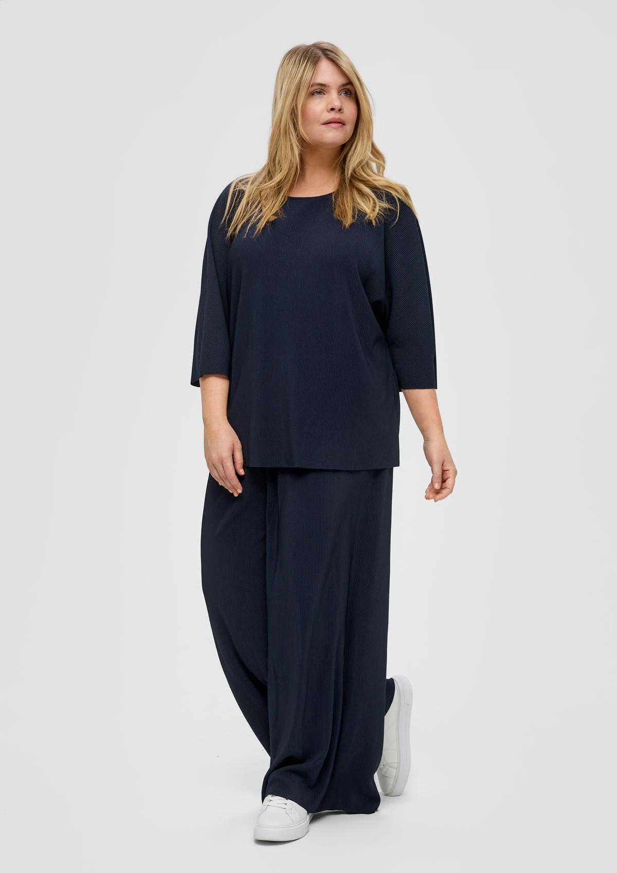 s.Oliver Wide, pleated trousers made of jersey