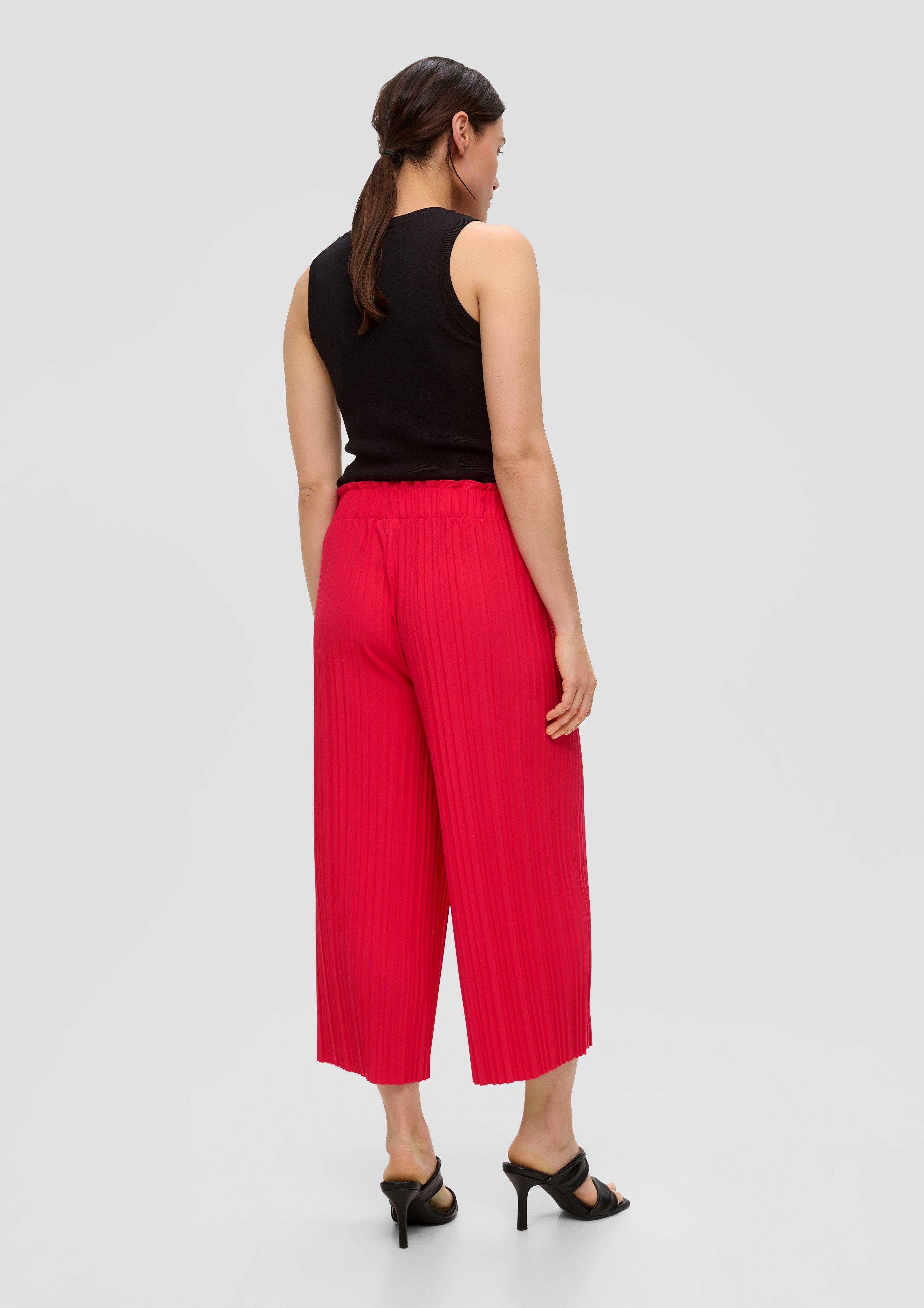 Culotte mit Plisséefalten pink s.Oliver