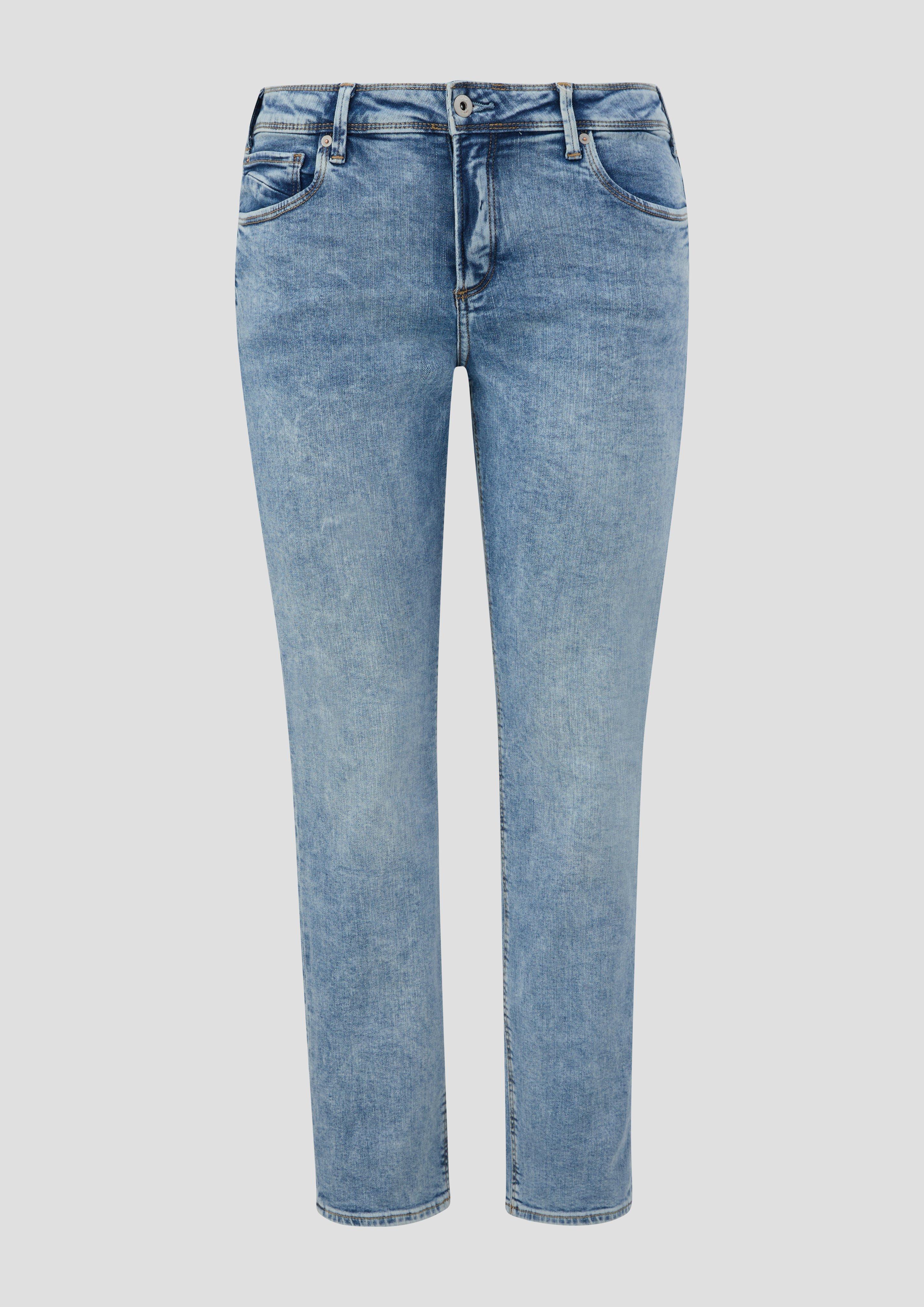 QS - Jeans / Mid Rise / Slim Leg, Damen, blau