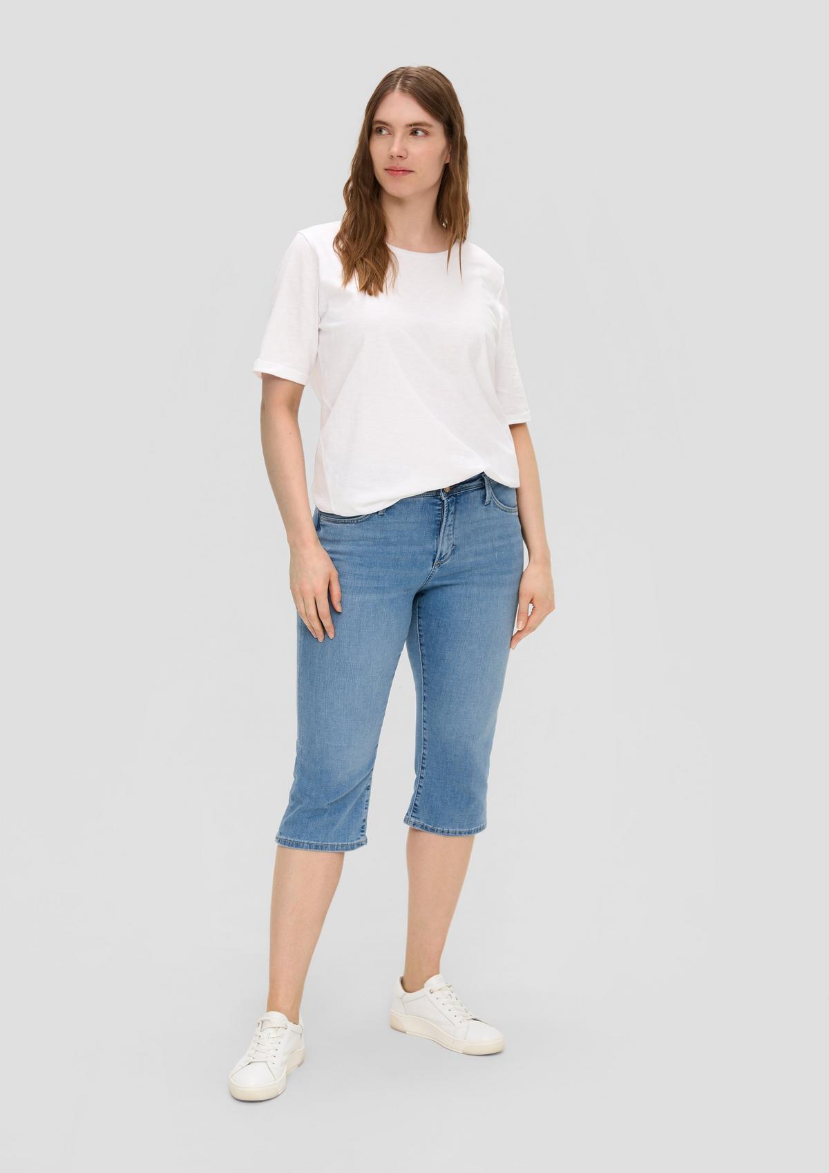 s.Oliver Jeans hlače Capri / kroj Regular Fit / Mid Rise / ozke hlačnice