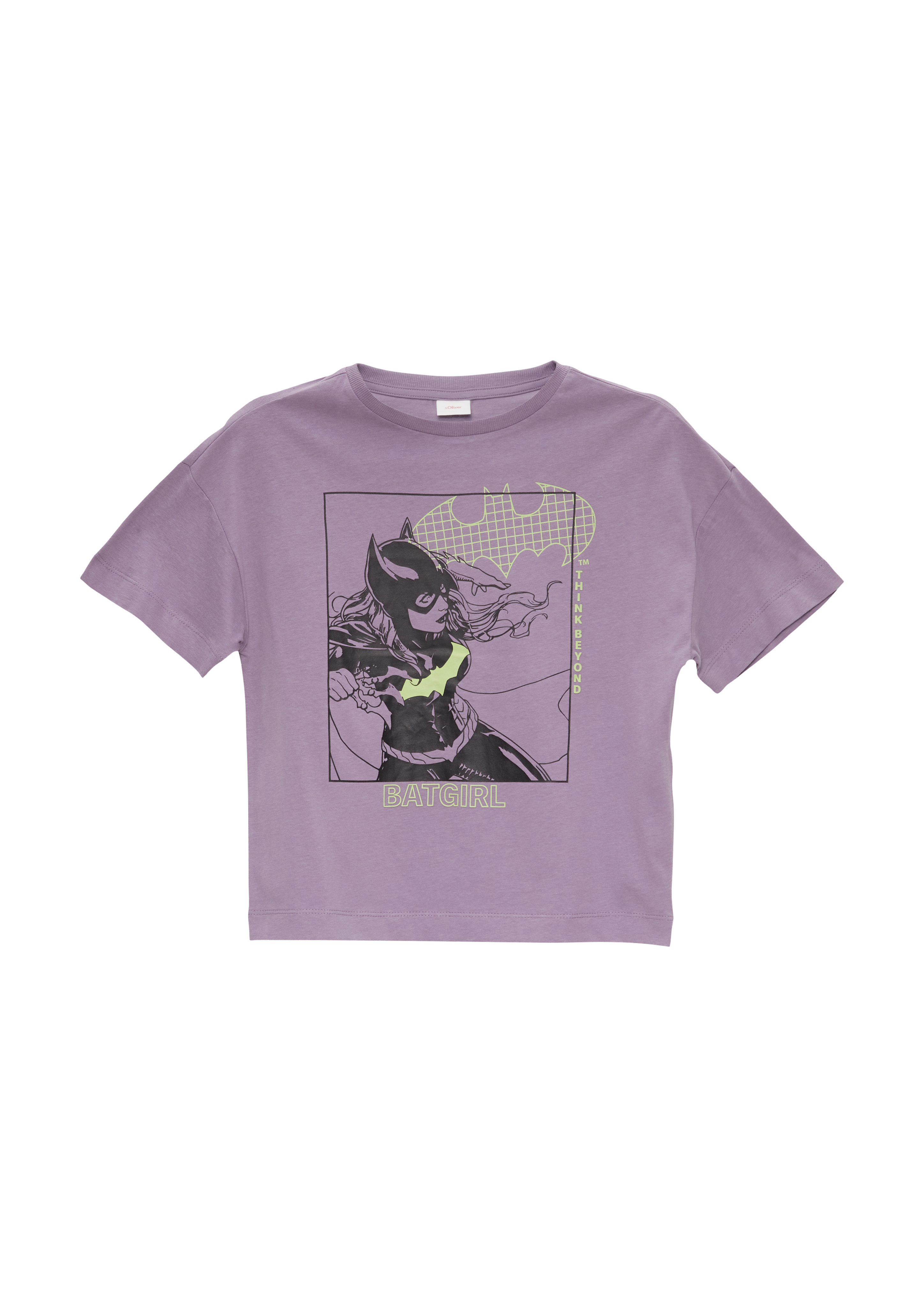 s.Oliver - T-Shirt im Loose Fit mit Batgirl®-Print, Mädchen, lila