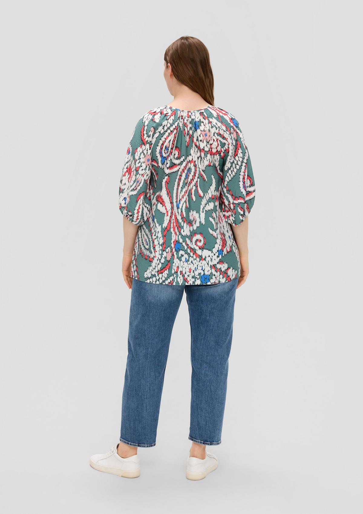 s.Oliver Short sleeve patterned blouse in a viscose blend