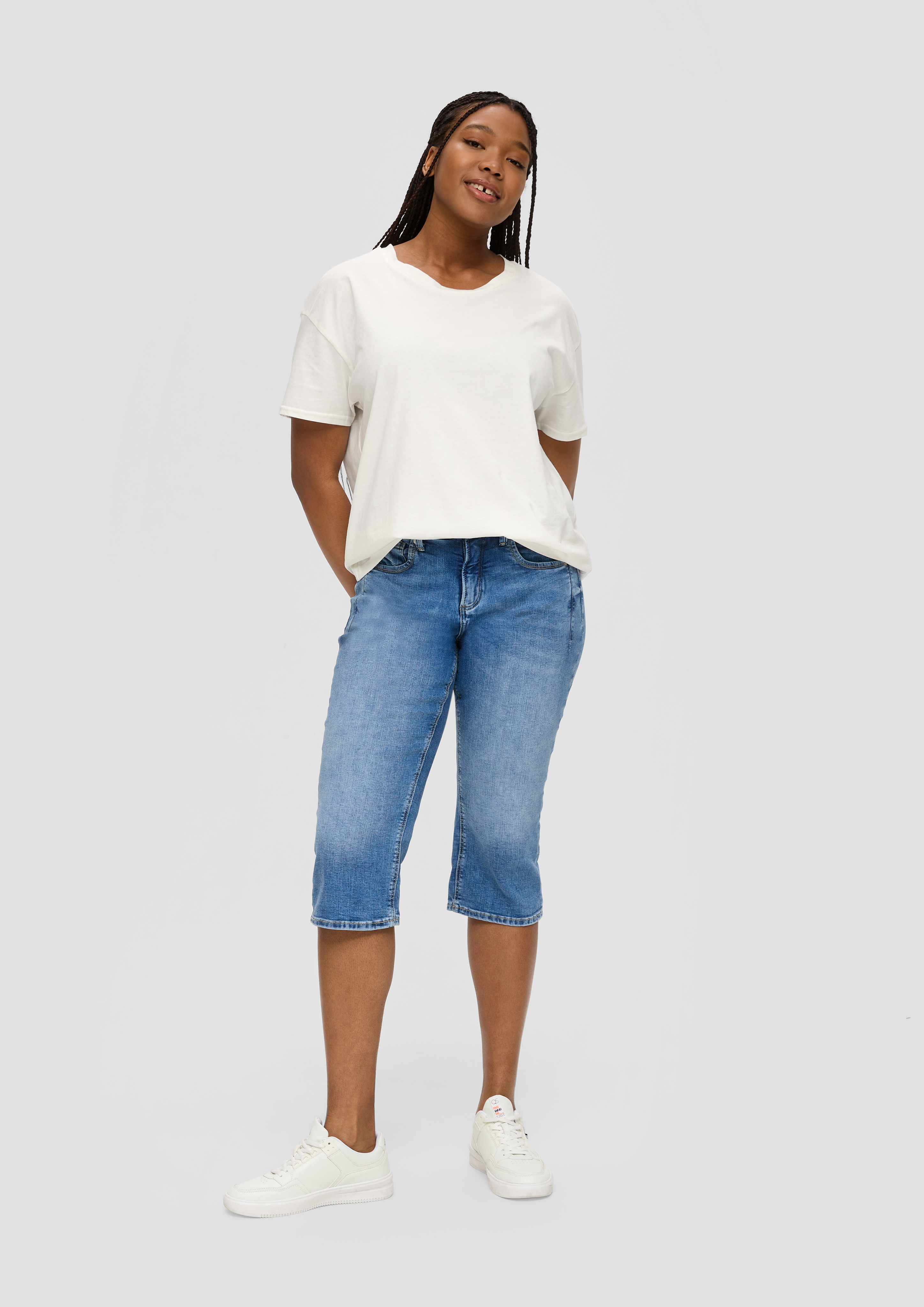 S.Oliver Capri-Jeans Catie / Slim Fit / Mid Rise / Slim Leg