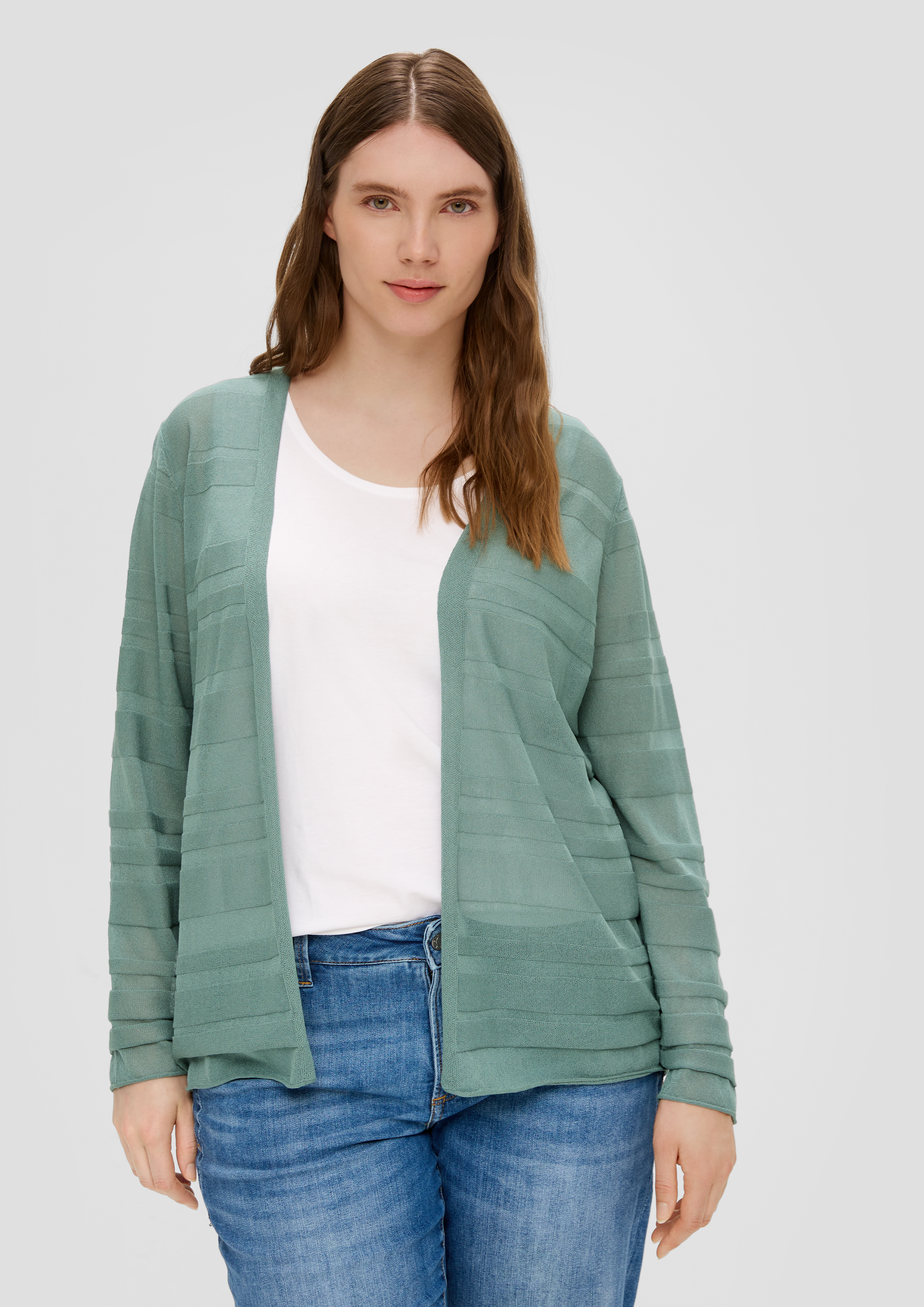 S.Oliver Offene Strickjacke aus Viskosestretch