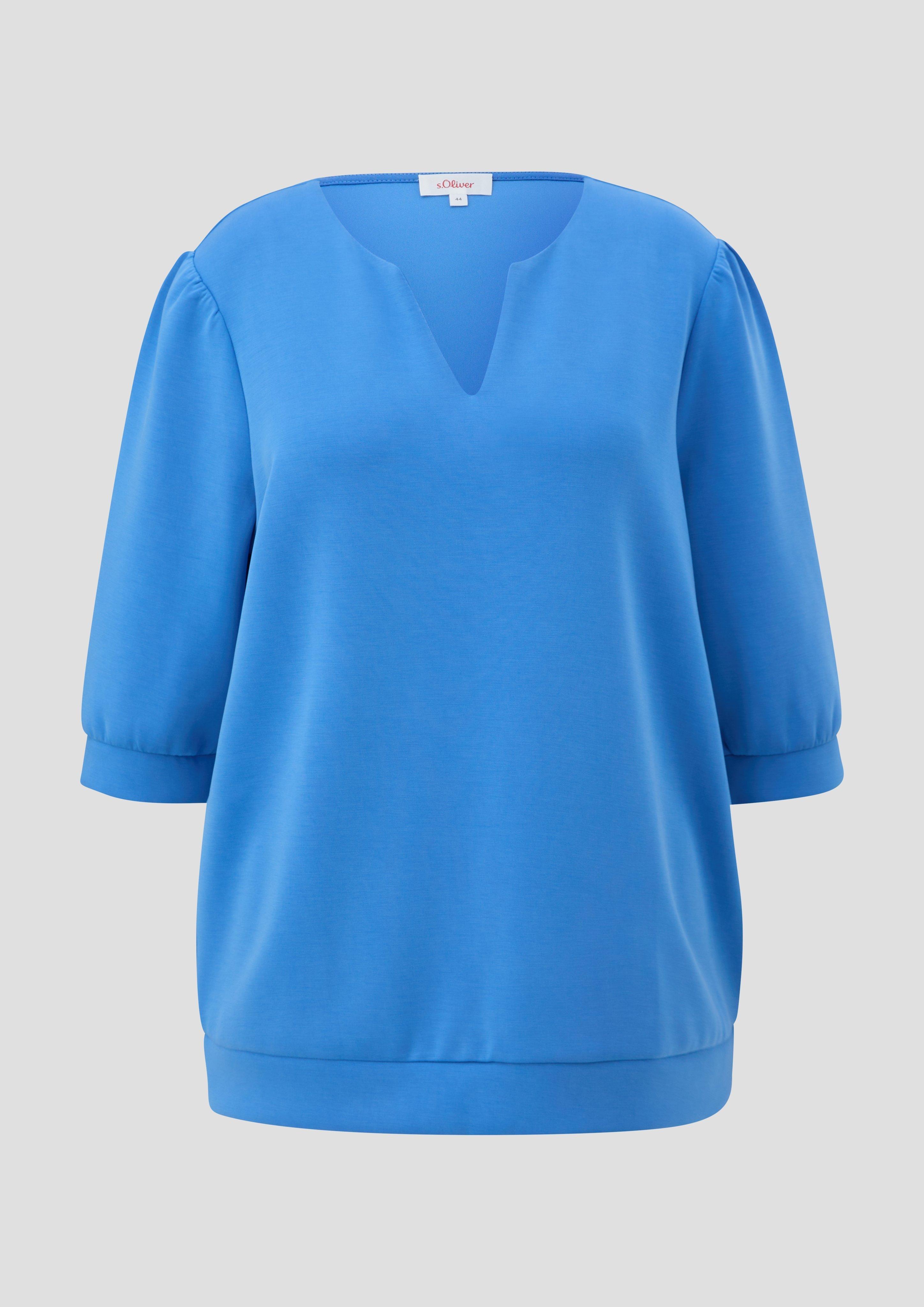 s.Oliver - Sweatshirt aus Scuba, Damen, blau