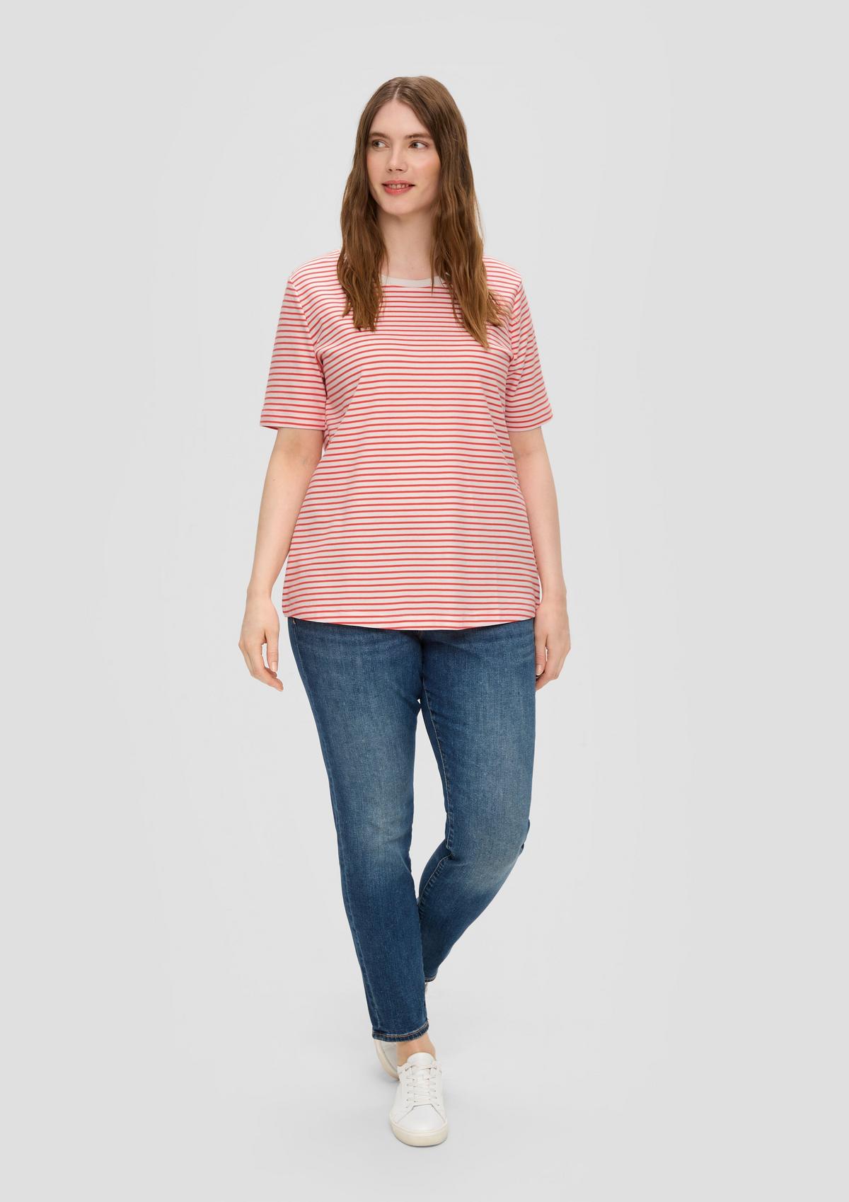 s.Oliver Short sleeve cotton T-shirt with a round neckline