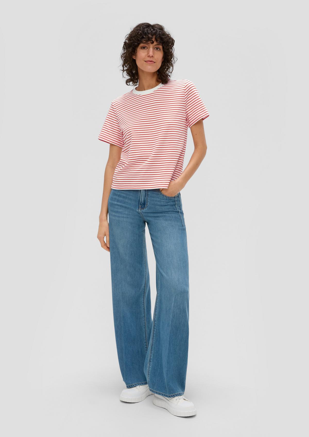 s.Oliver Slightly cropped cotton T-shirt