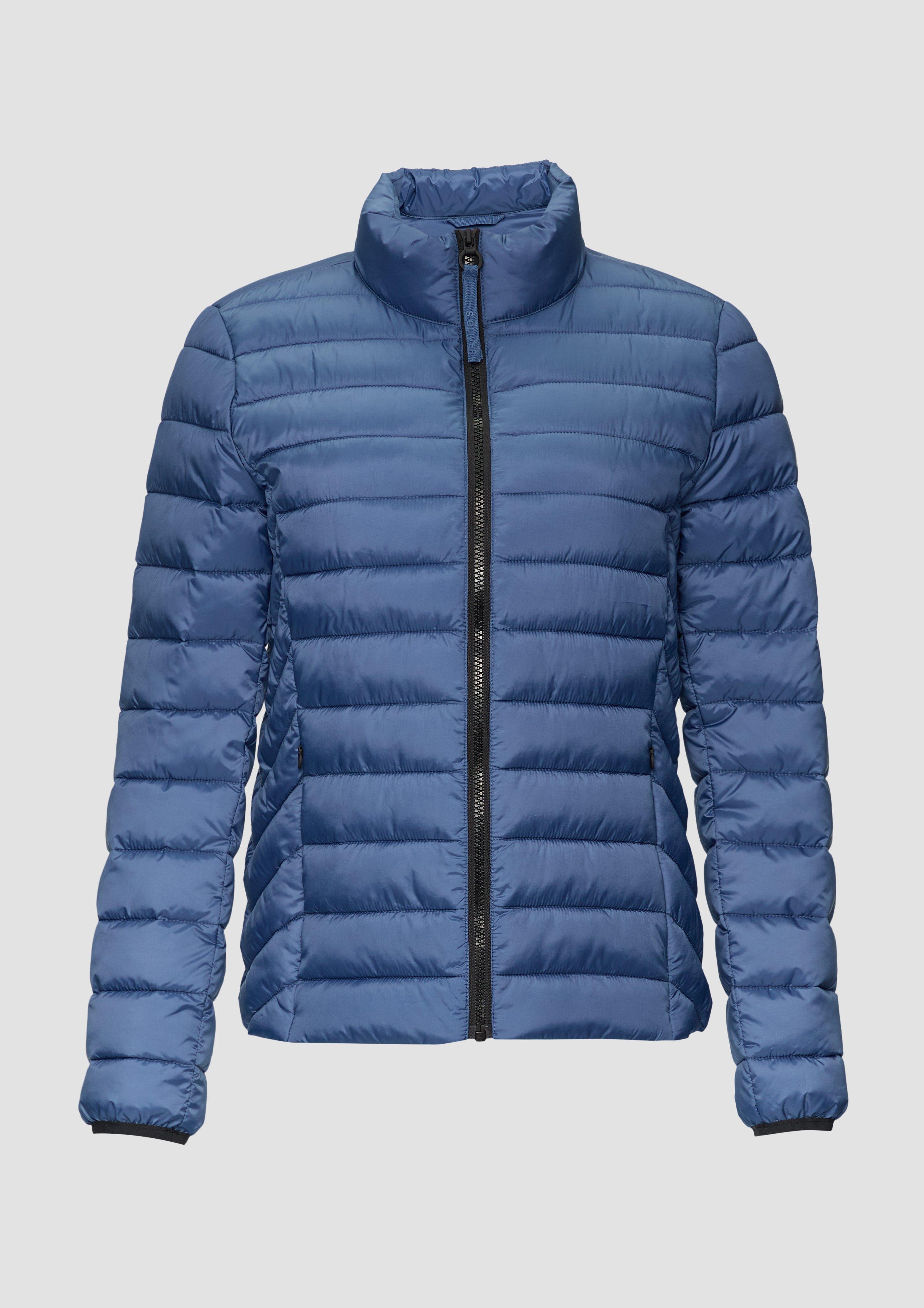 s.Oliver - Leichte Jacke mit Steppung und Stehkragen, Damen, blau