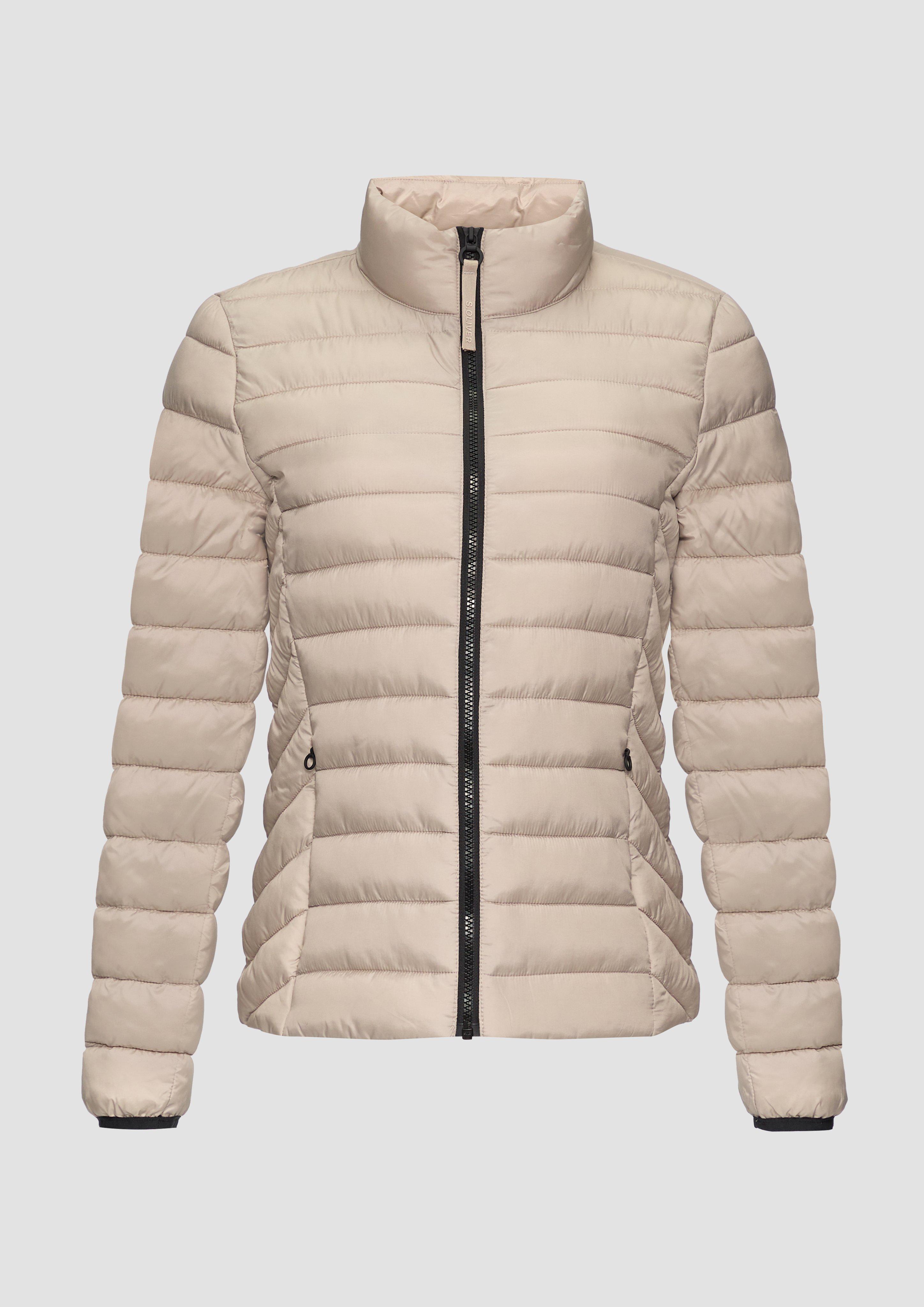 s.Oliver - Leichte Jacke mit Steppung und Stehkragen, Damen, Beige