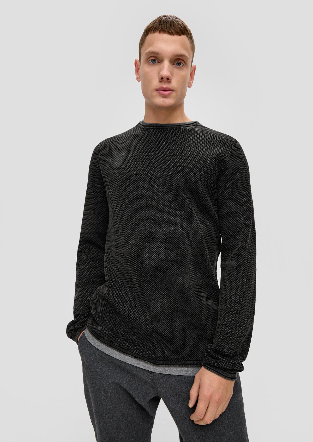 Knitted pullover - dark grey