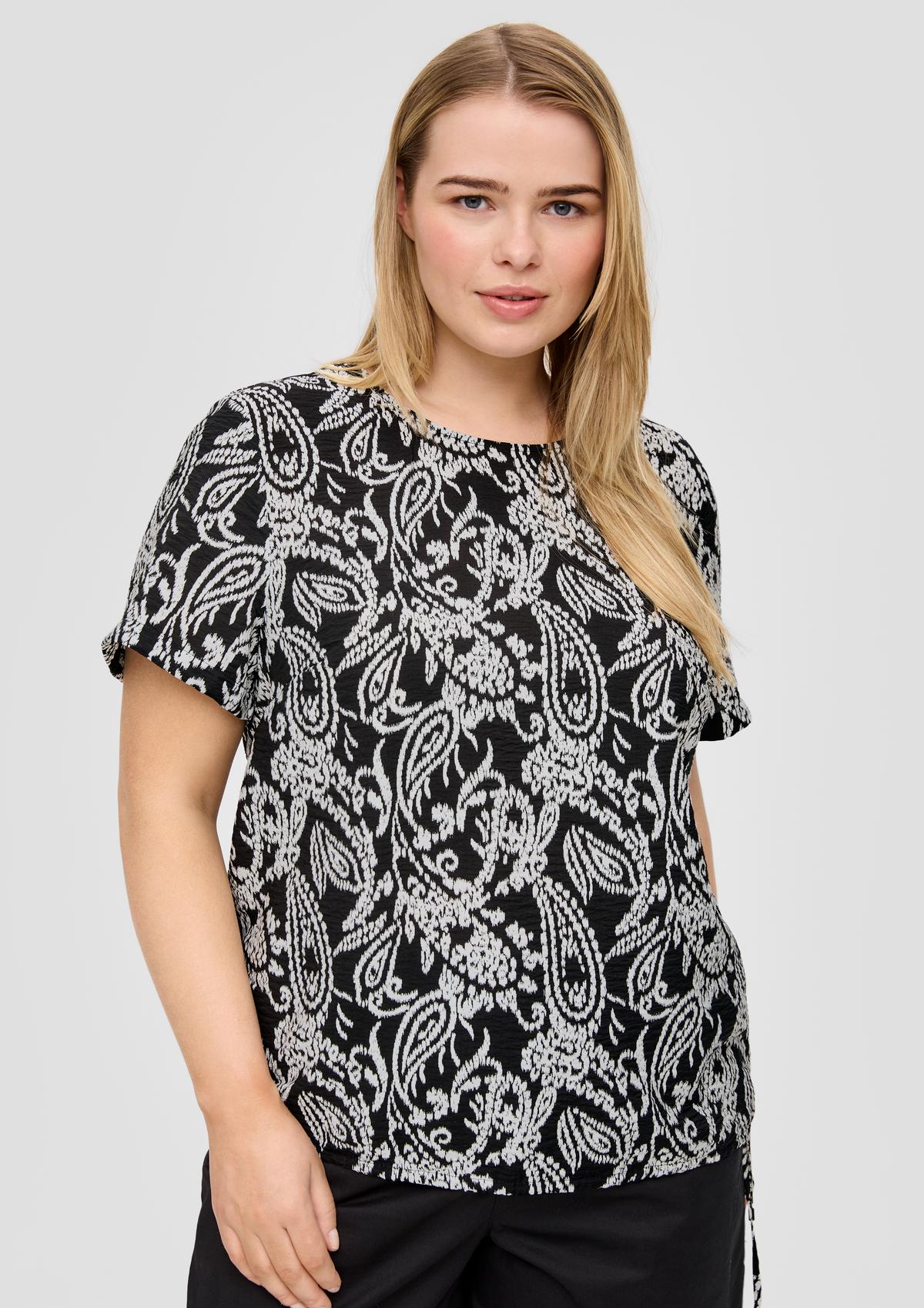 s.Oliver Patterned viscose blouse in an O-shaped design