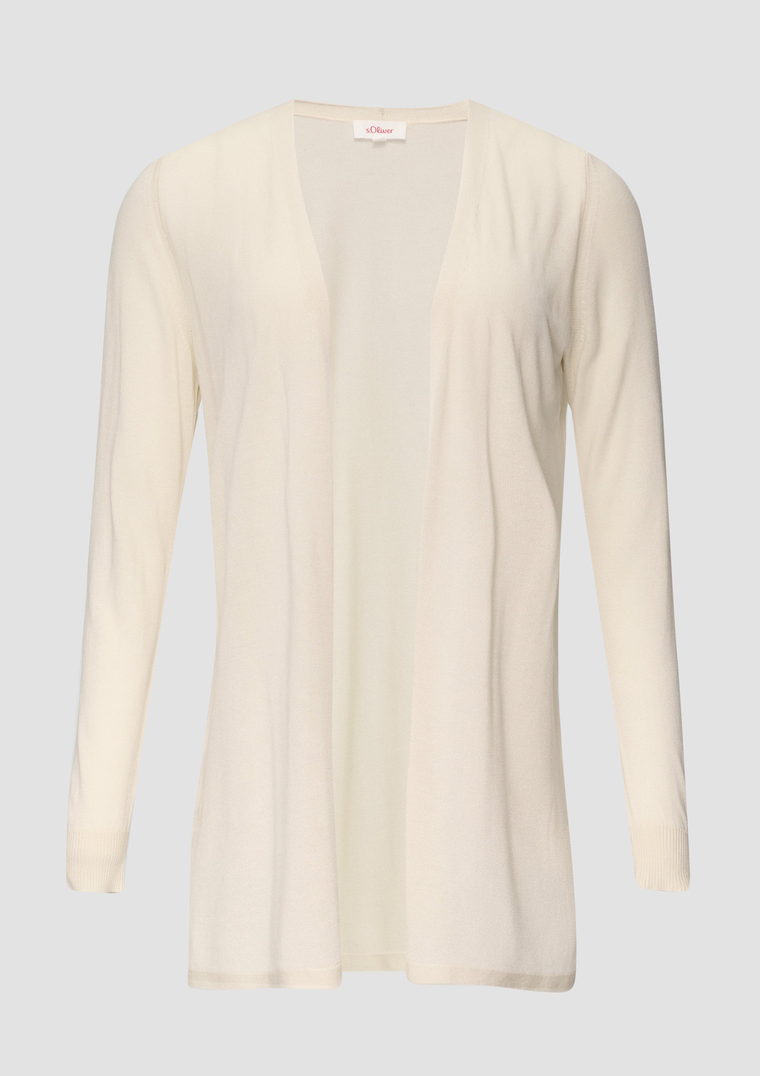 Thumbnail - s.Oliver - Feinstrick-Cardigan aus reiner Viskose, Damen, Beige