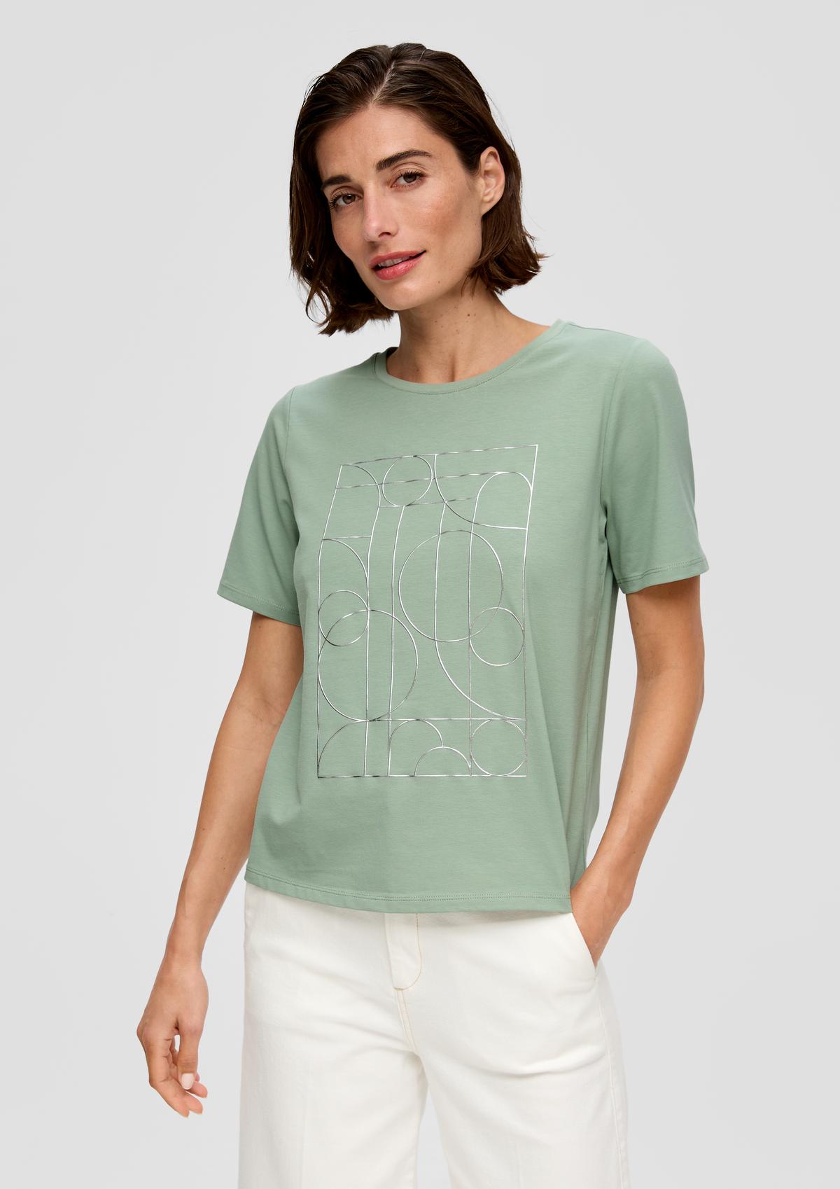 s.Oliver T-Shirt mit Metallic-Print