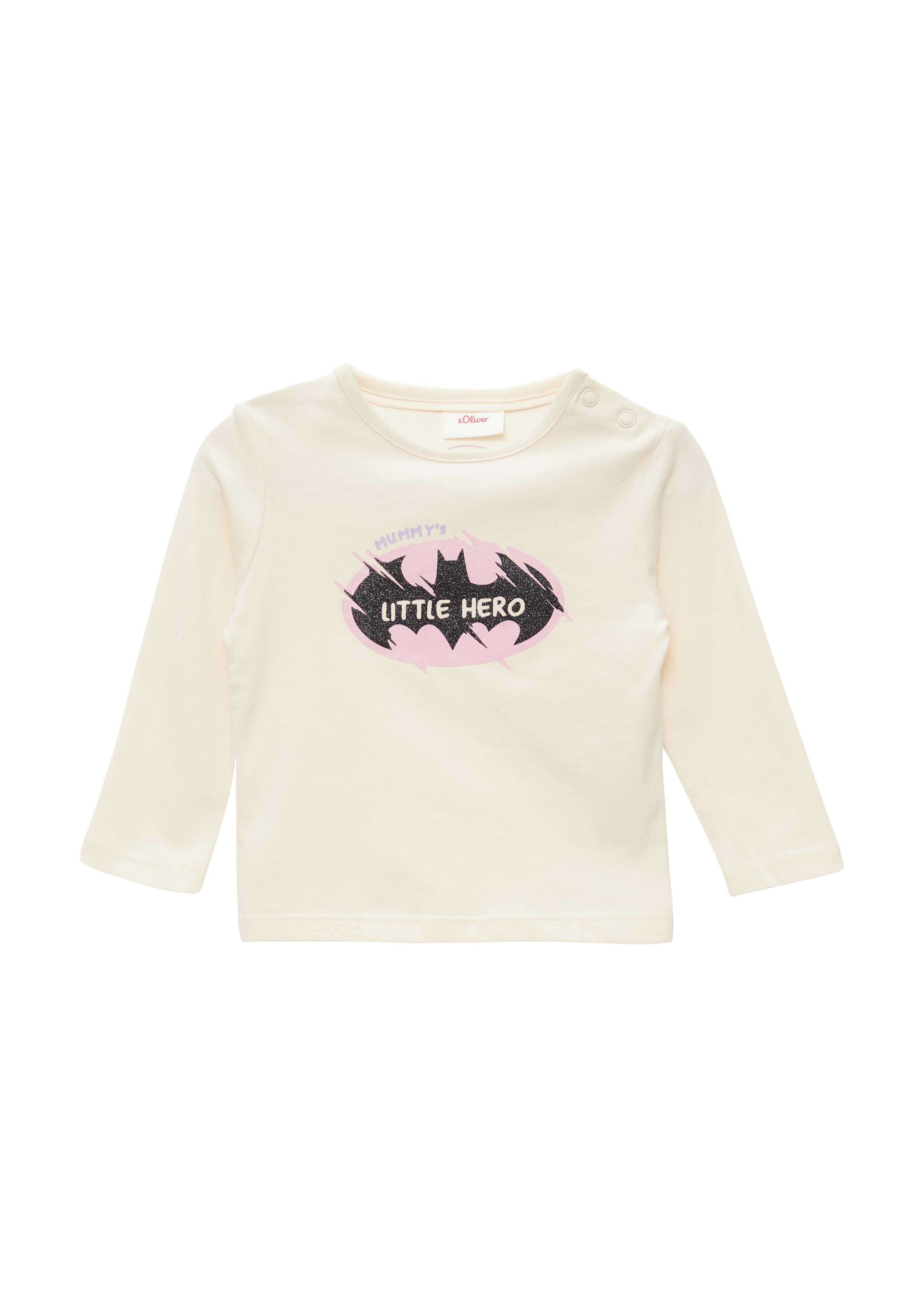 s.Oliver - Langarmshirt mit glitzerndem Batman®-Print, Babys, Beige