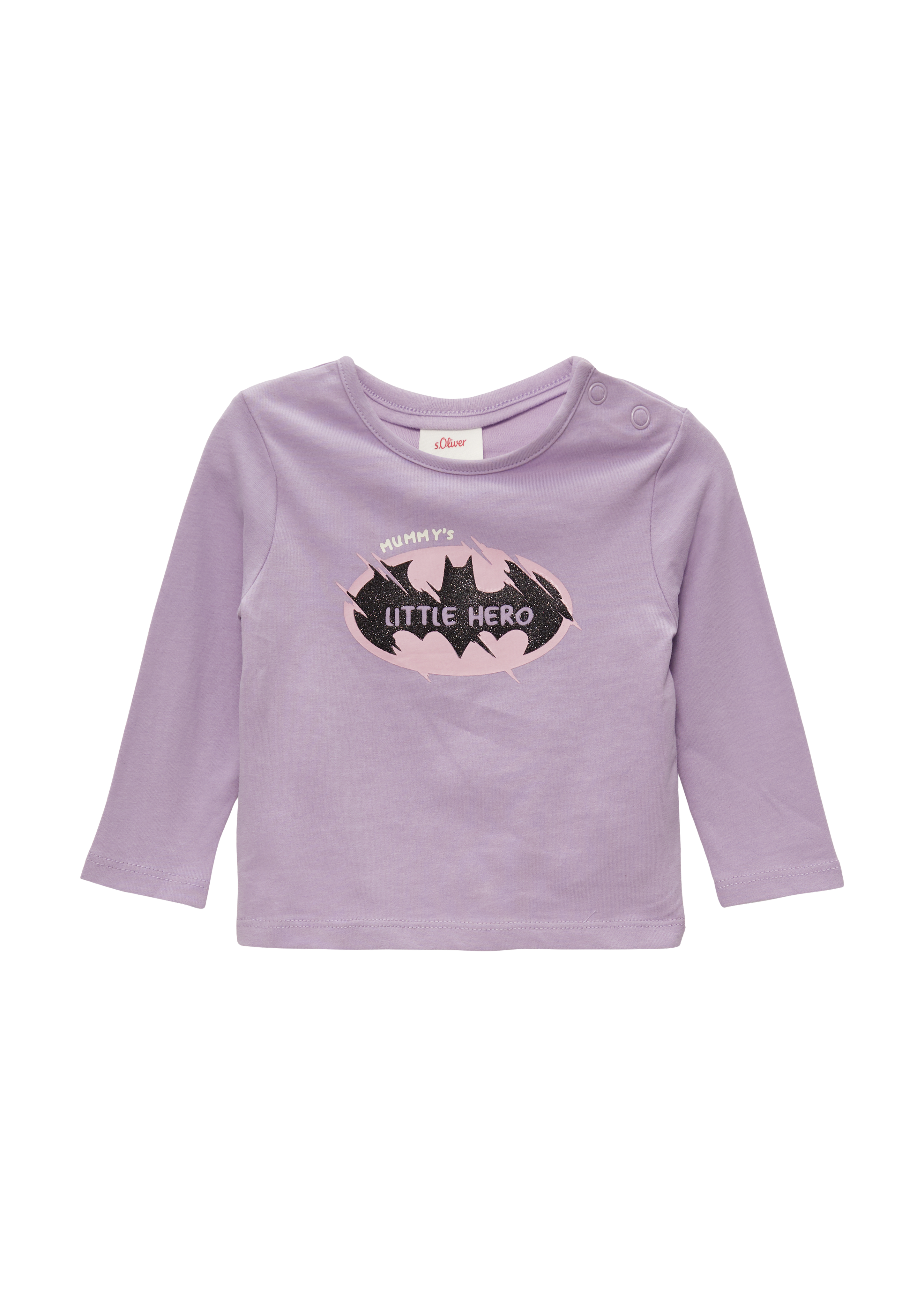 s.Oliver - Langarmshirt mit glitzerndem Batman®-Print, Babys, lila