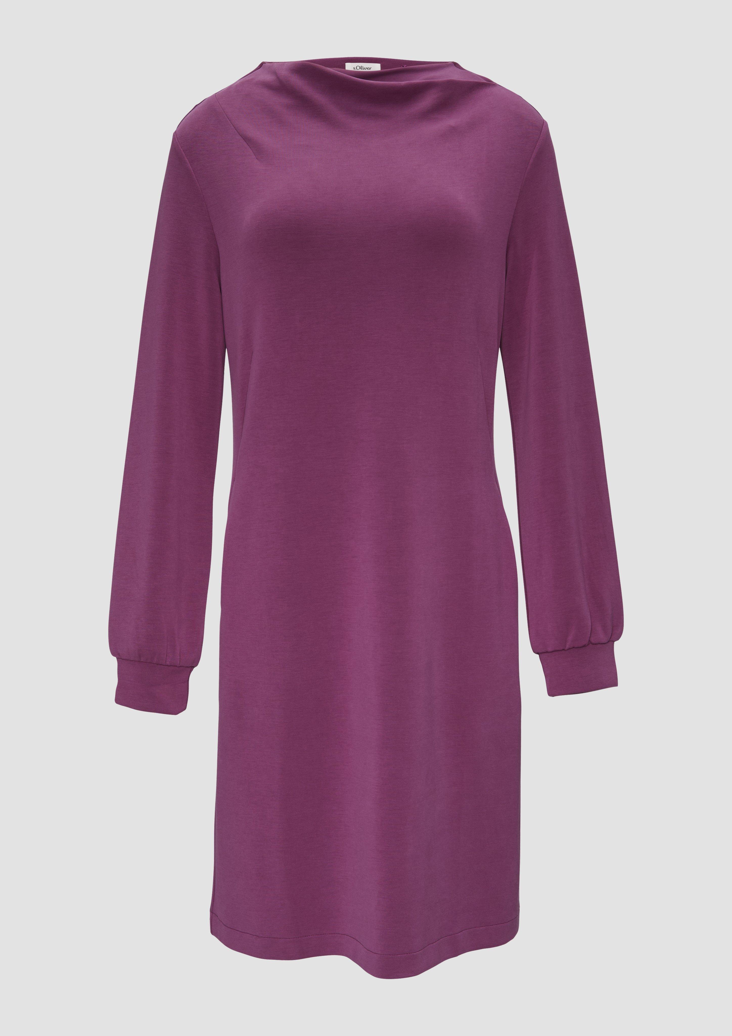 s.Oliver - Sweat-Kleid mit gelegtem Kragen, Damen, Rosa