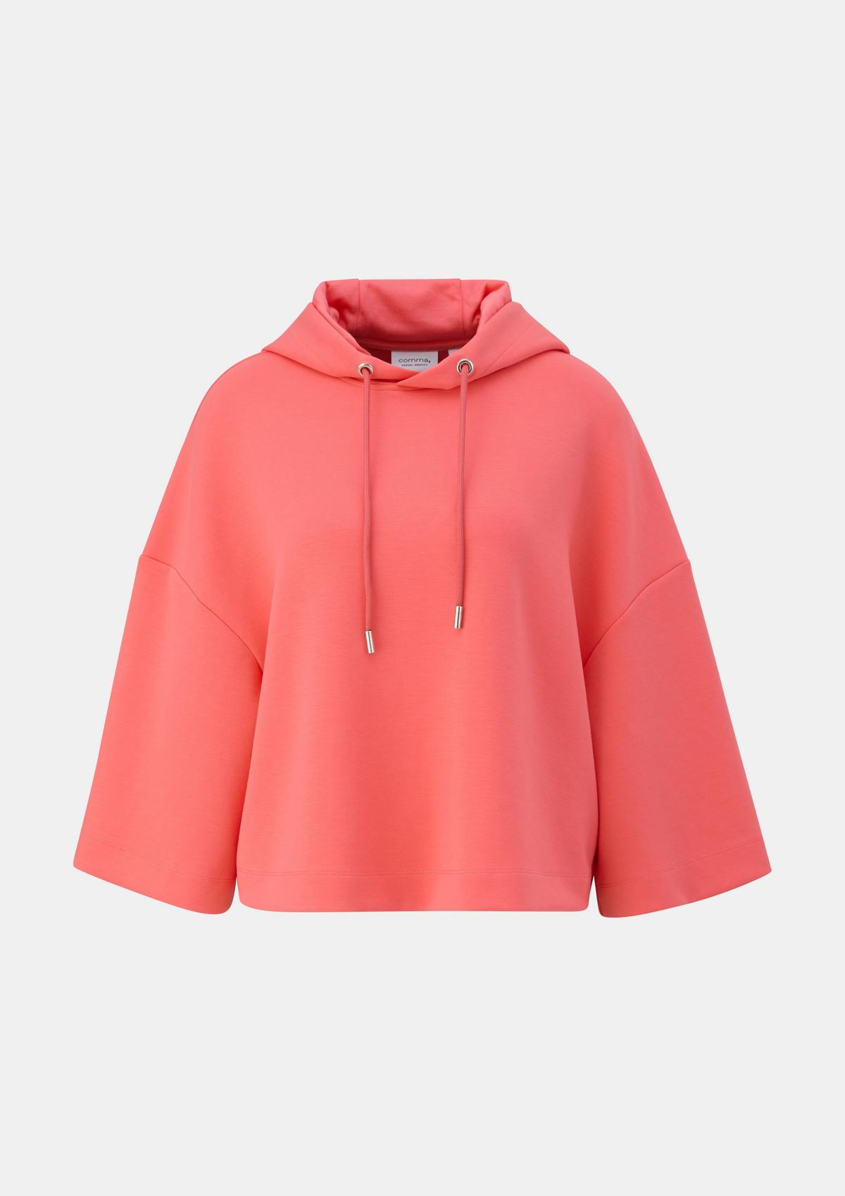 comma Cropped sweatshirt with a hood