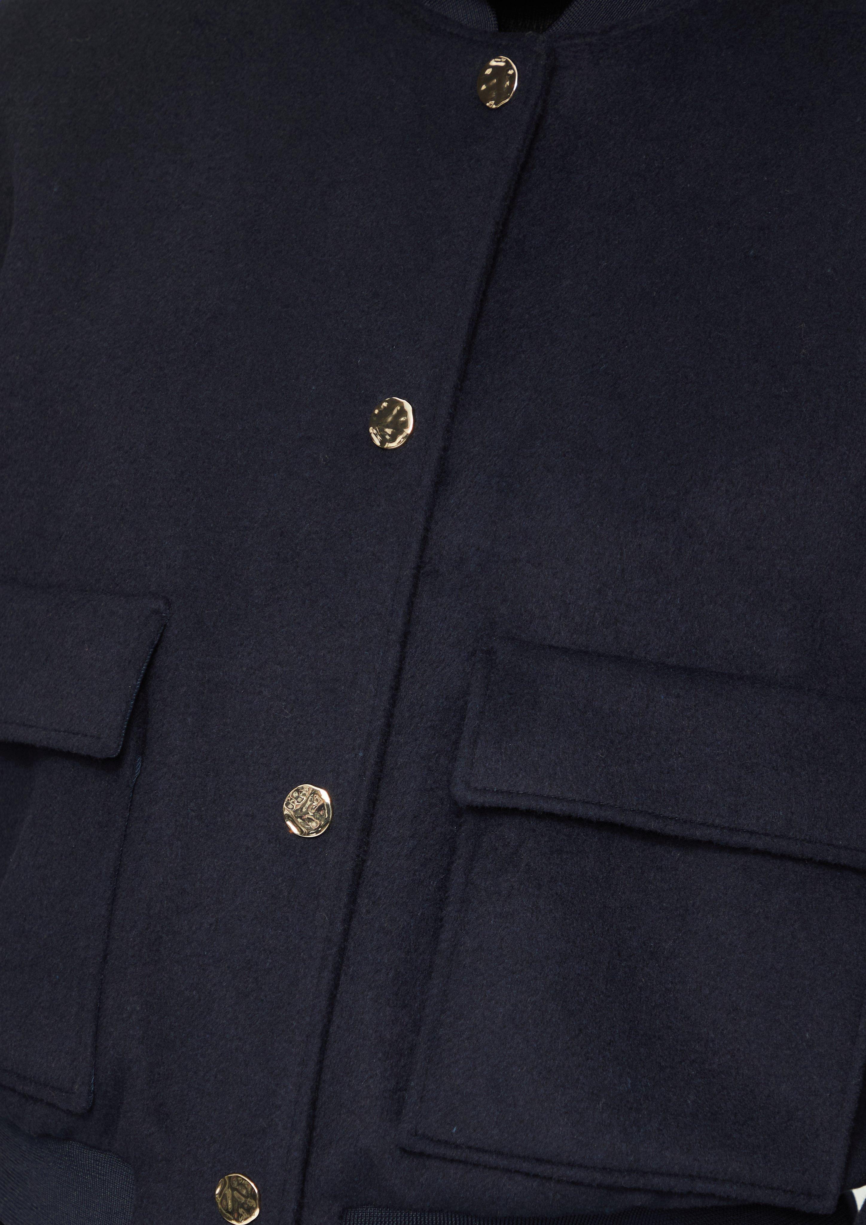 Bomber jacket in blended wool - navy | s.Oliver Bomber jacket in blended wool - navy | s.Oliver