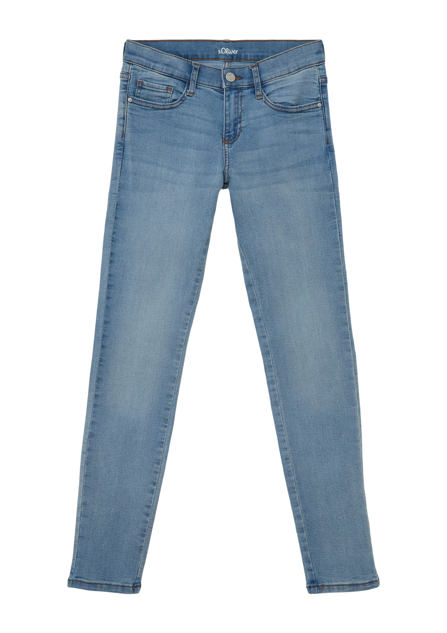 s.Oliver - Jeans Suri / Regular Fit / Mid Rise / Slim Leg, Mädchen, blau